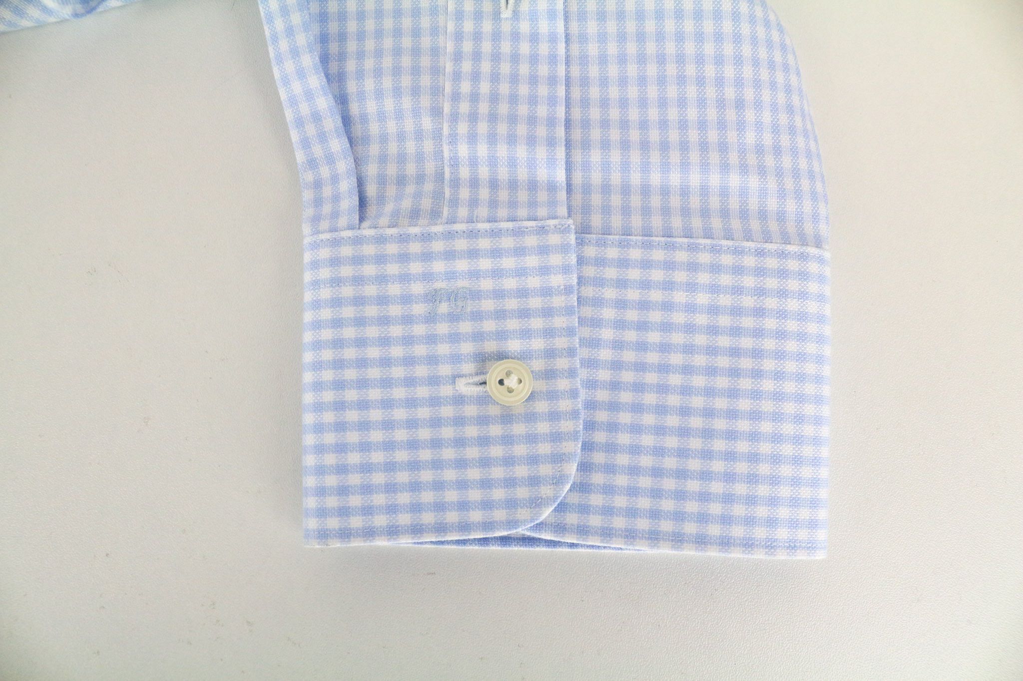 Suitsupply 45 Slim Blue Cotton Checked Button-Up 72844 Size 44R - 8 Thumbnail