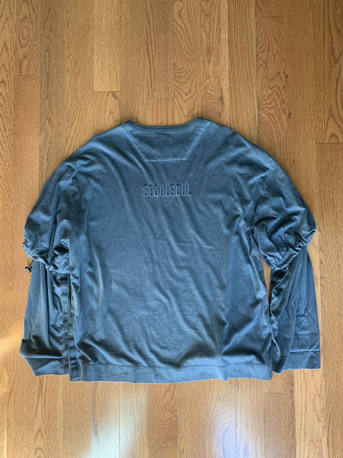 Juun.J Grey Double Sleeve Long Sleeve T-Shirt