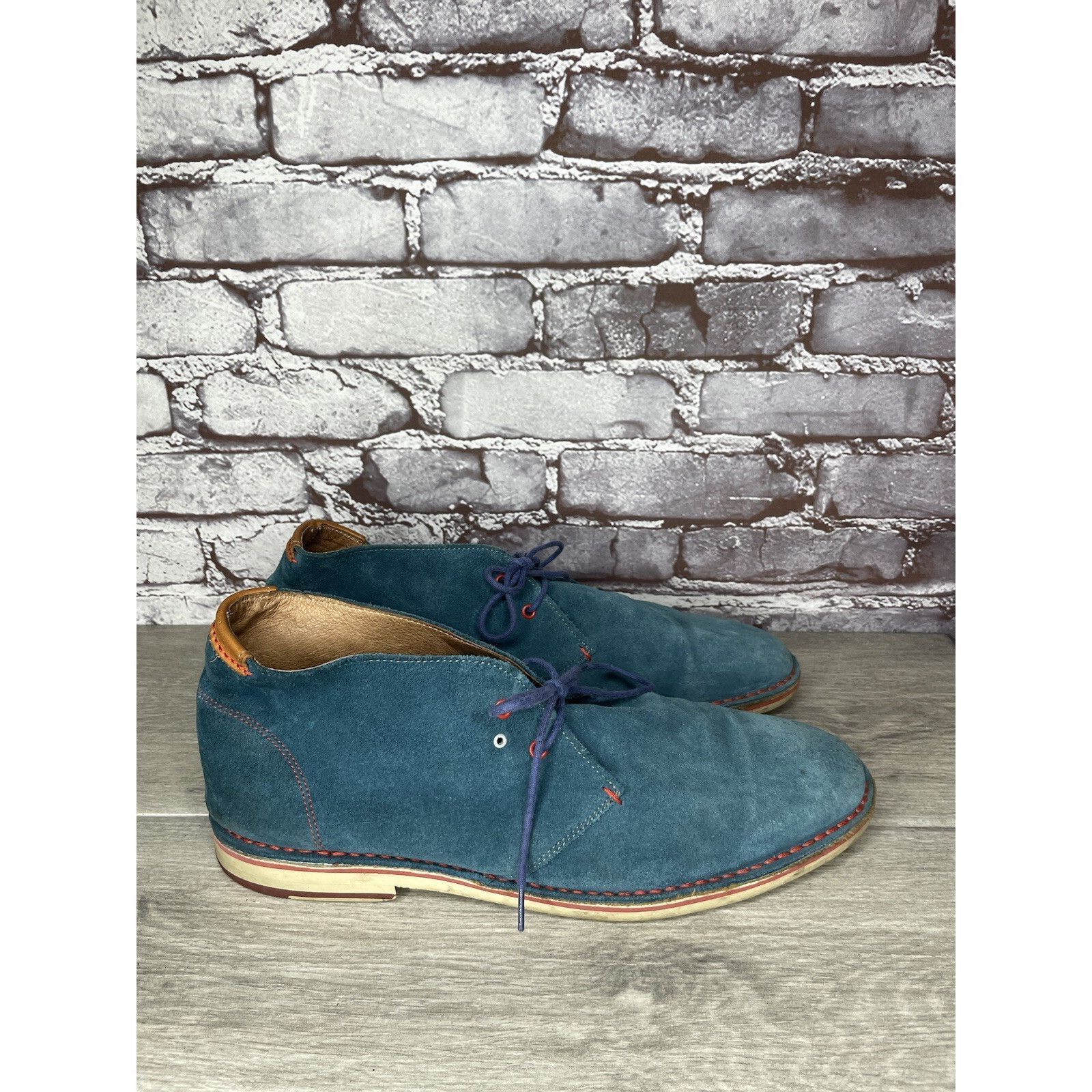 Ted Baker Ted Baker London Blue Suede Leather Lace Ankle Chukka Boots Size US 11 / EU 44 - 13 Thumbnail