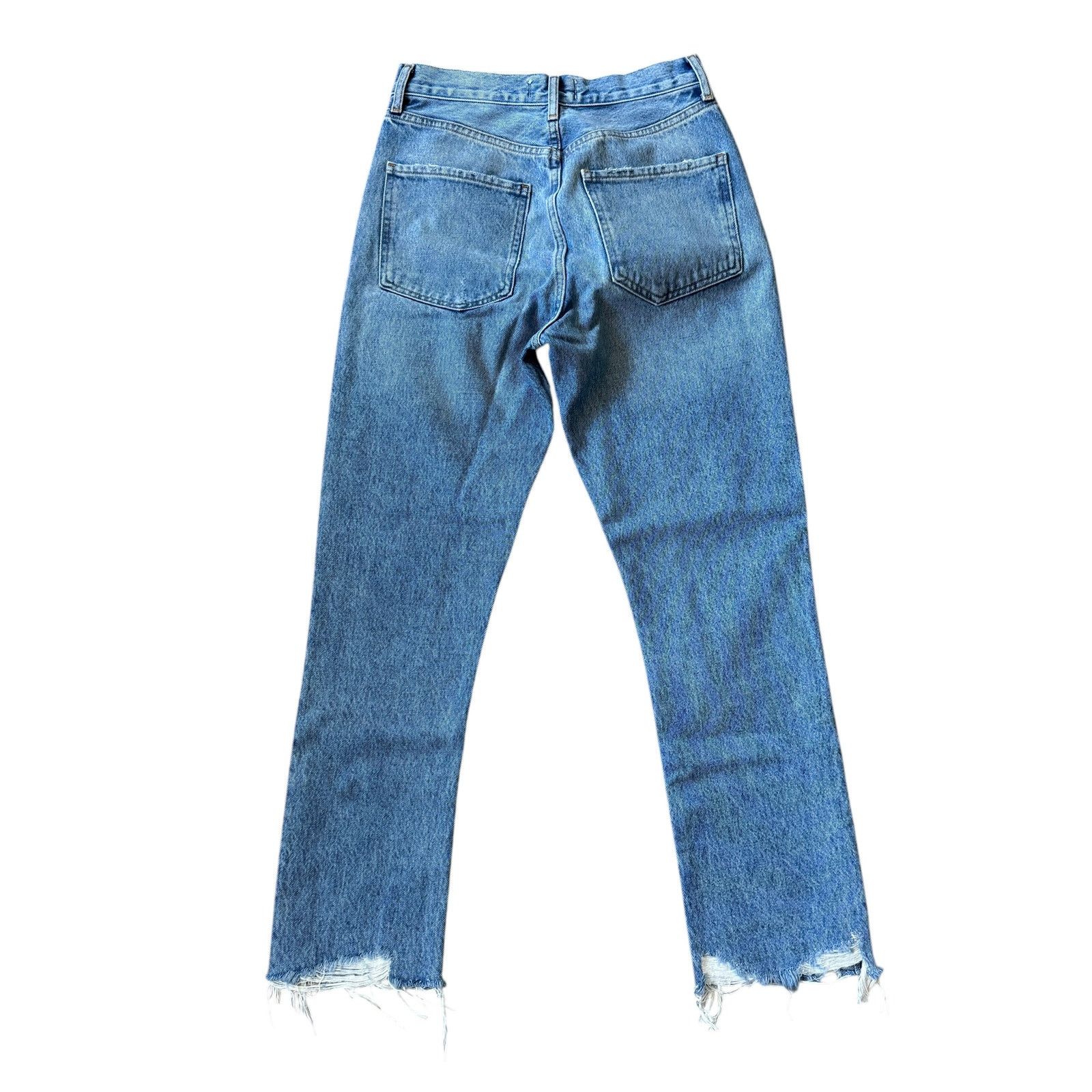 Agolde AGOLDE Riley High Rise Straight Crop Jean Haven Wash Size 25" / US 0 / IT 36 - 3 Thumbnail