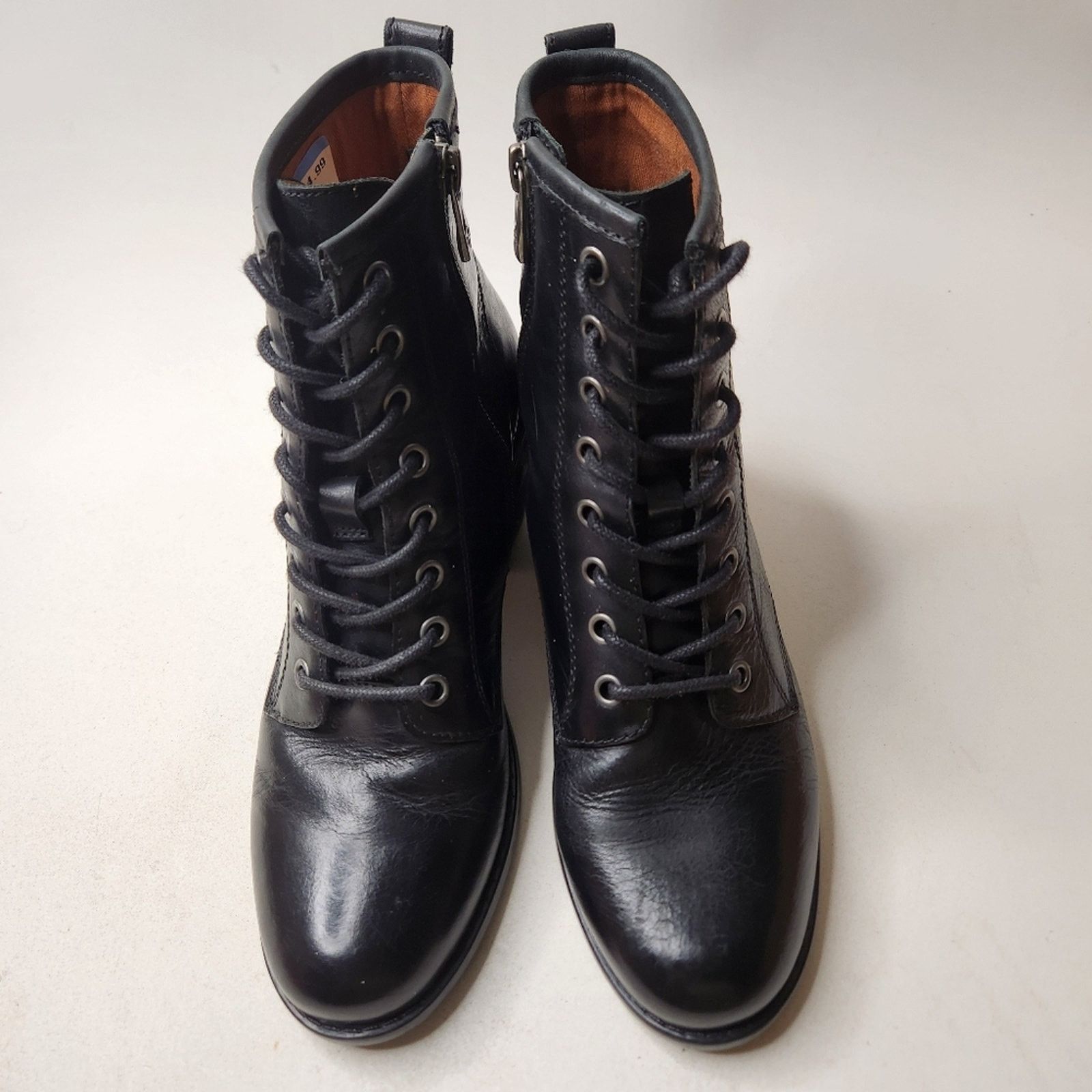 Patricia Nash Patricia Nash Black Sicily Lace Up Heeled Combat Booties 7.5 Size US 7.5 / IT 37.5 - 2 Thumbnail