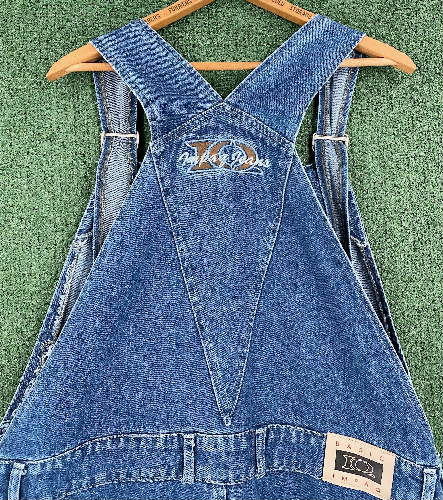 Vintage NEW VTG Y2K Impaq IQ Carpenter Baggy Denim Overalls XL Size US 41 - 9 Thumbnail