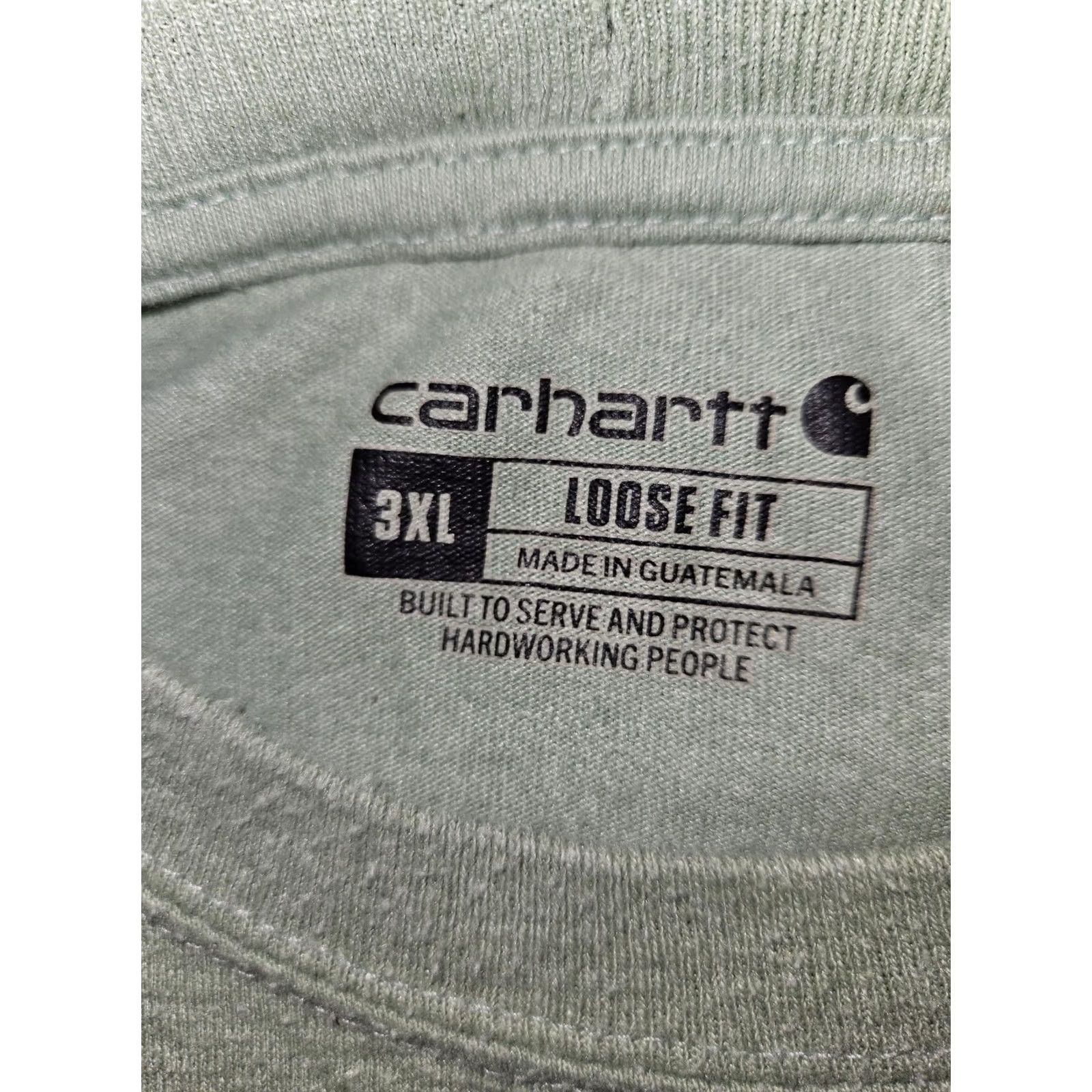 Carhartt VINTAGE Carhartt Shirt Mens 3XL Green Loose Fit K87 Pocket Workwear Short Sleeve Tee Size US XXL / EU 58 / 5 - 2 Thumbnail