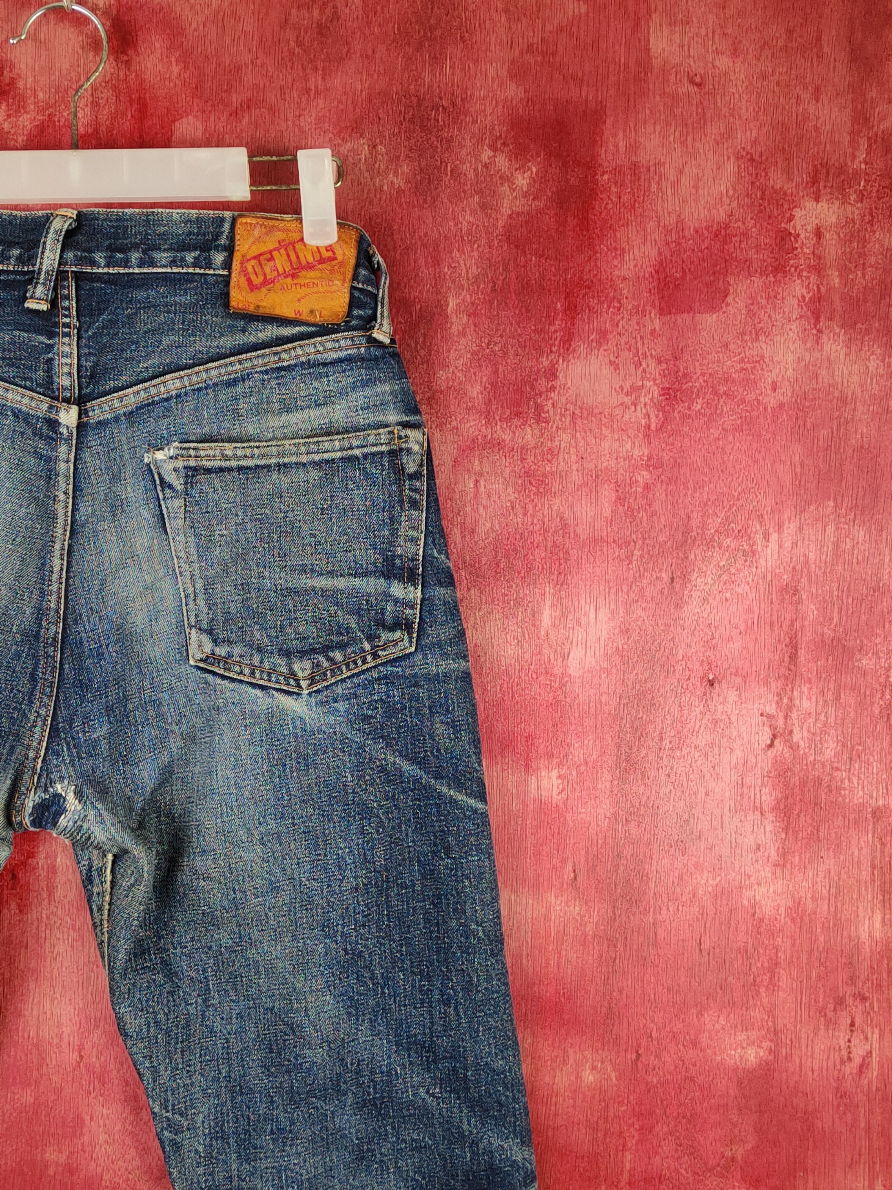 Denime DL Denime Japan Vintage Distressed Ripped Jeans #S1705 Size US 31 - 12 Thumbnail