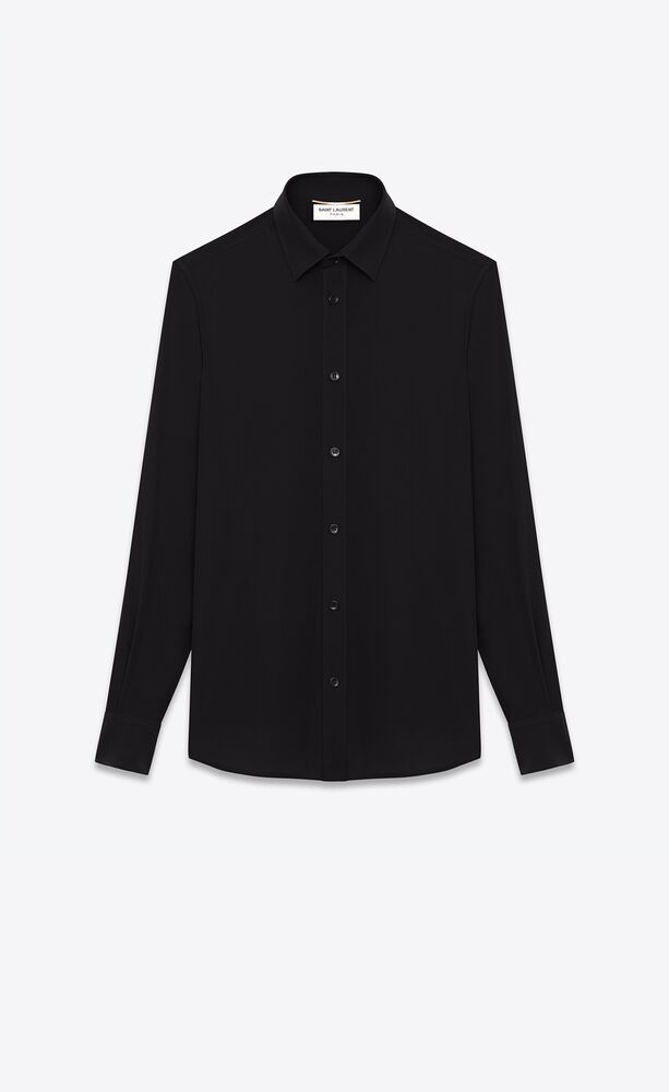 o1b1hav111125 Shirt in Silk Crêpe in Black