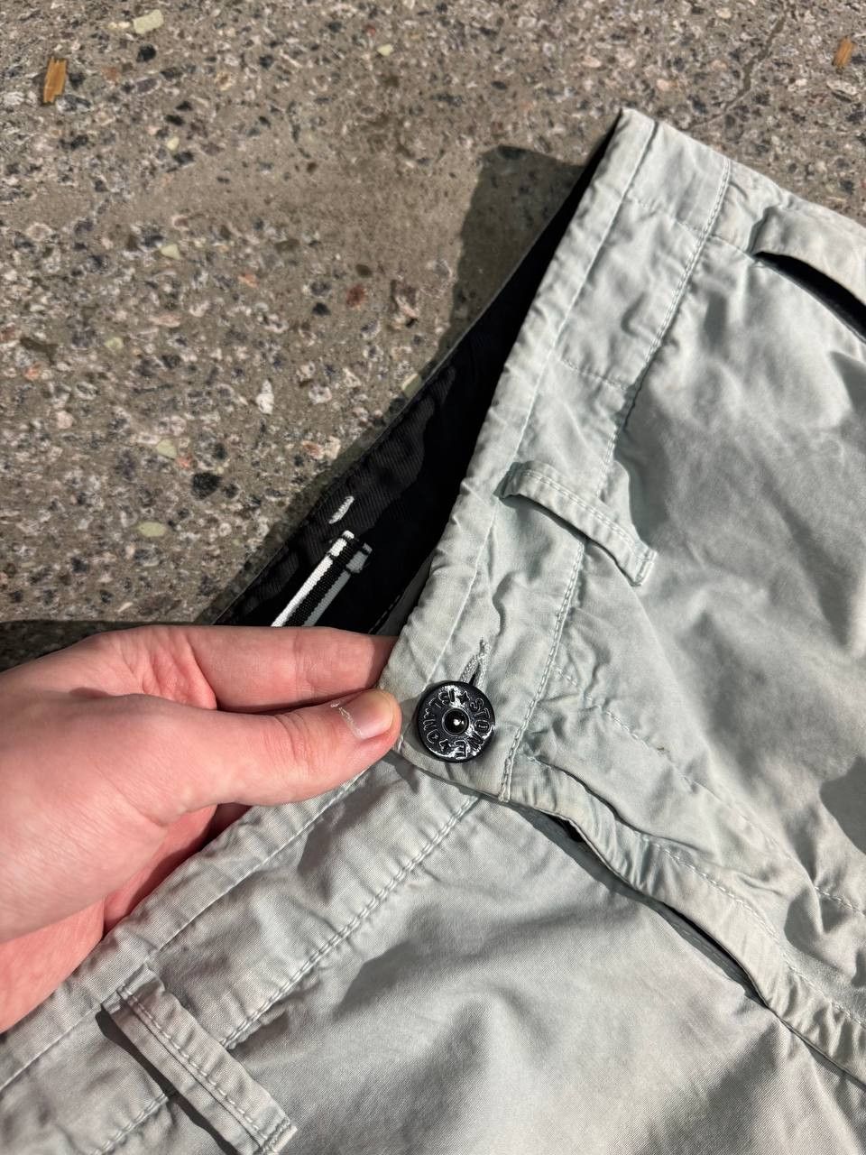 Stone Island Stone Island Garment Dyed Light Blue Cargo Pants Size US 33 - 8 Thumbnail