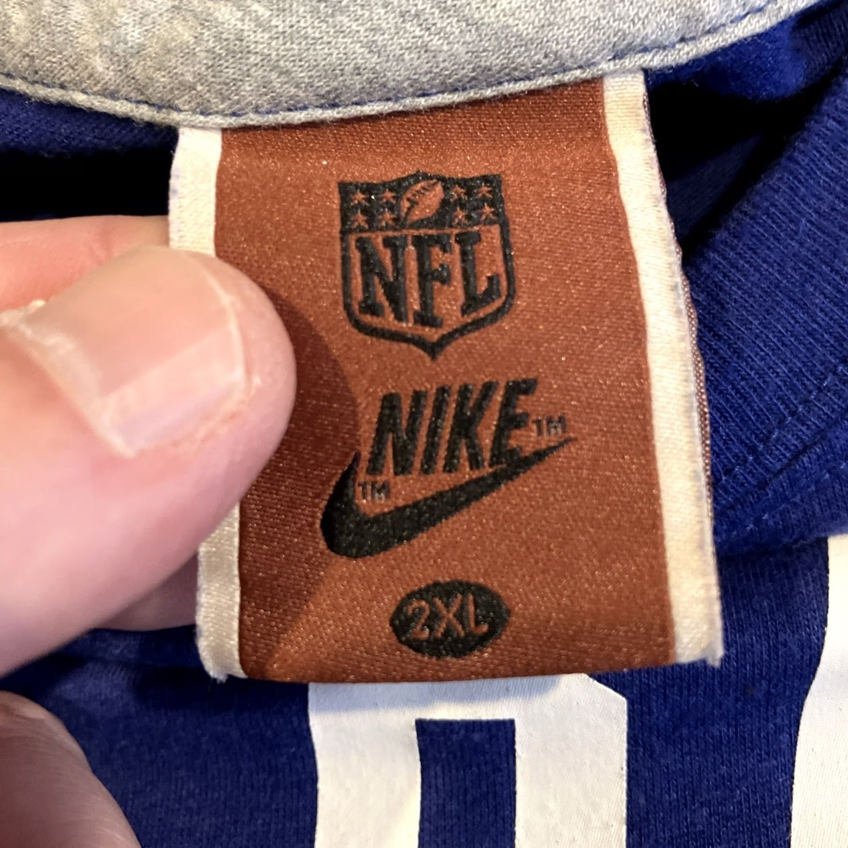 Nike Nike NY Giants T Shirt - NFL X Nike - Big Blue Wrecking Crew - Men's XXL Short Sleeve Crew Neck Cotton Graphic Print Football Size US XXL / EU 58 / 5 - 4 Thumbnail