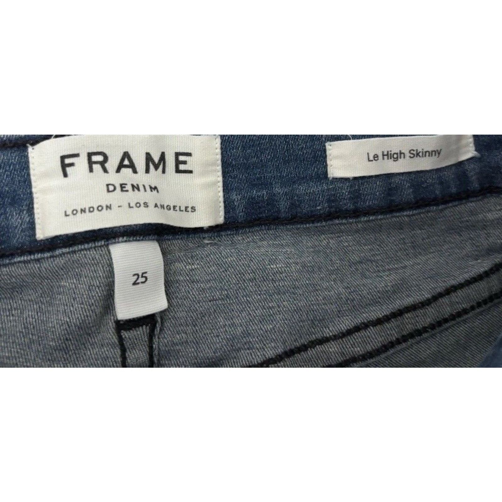 Frame FRAME Le High Skinny Jeans Womens Size 25 Medium Wash Denim Size 25" / US 0 / IT 36 - 3 Thumbnail