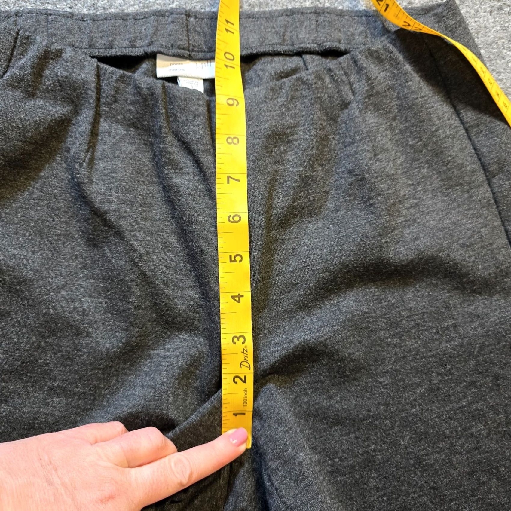 J. Jill J. Jill Pant Women Small Petite Gray Ponte Slim Leg Elastic Waist Casual $ PS XS? Size 28" / US 6 / IT 42 - 6 Thumbnail