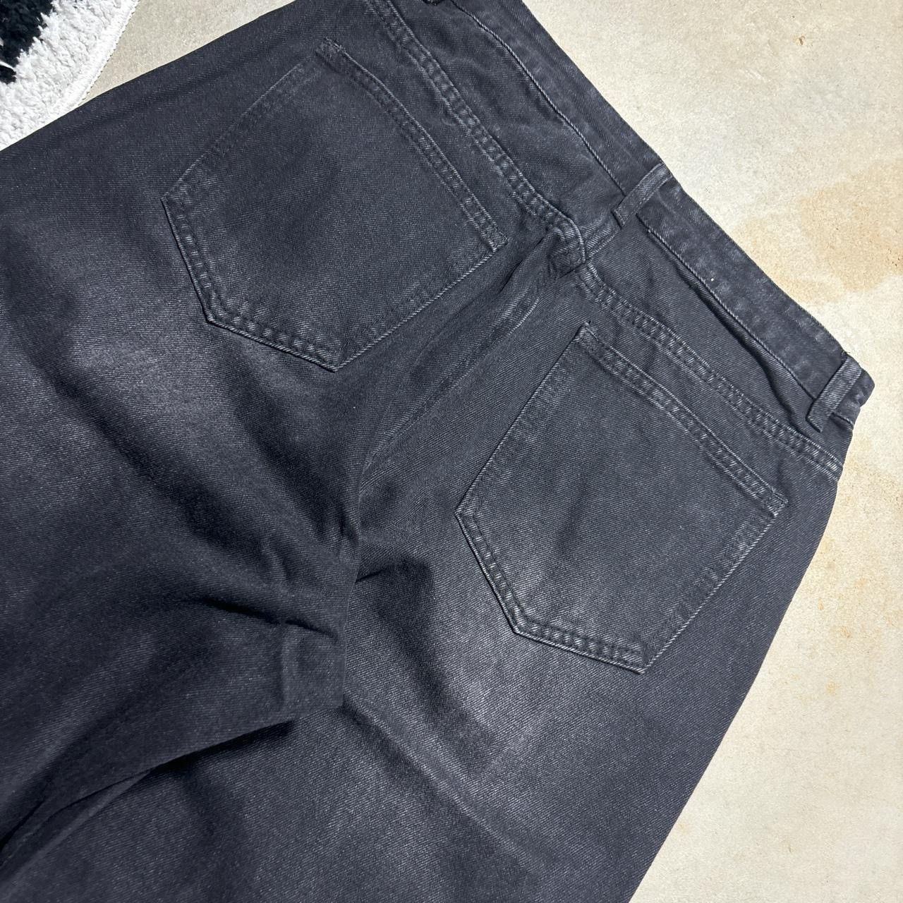 Japanese Brand Y2K Black Washed Wide-Leg Denim Jeans Size US 30 / EU 46 - 5 Thumbnail
