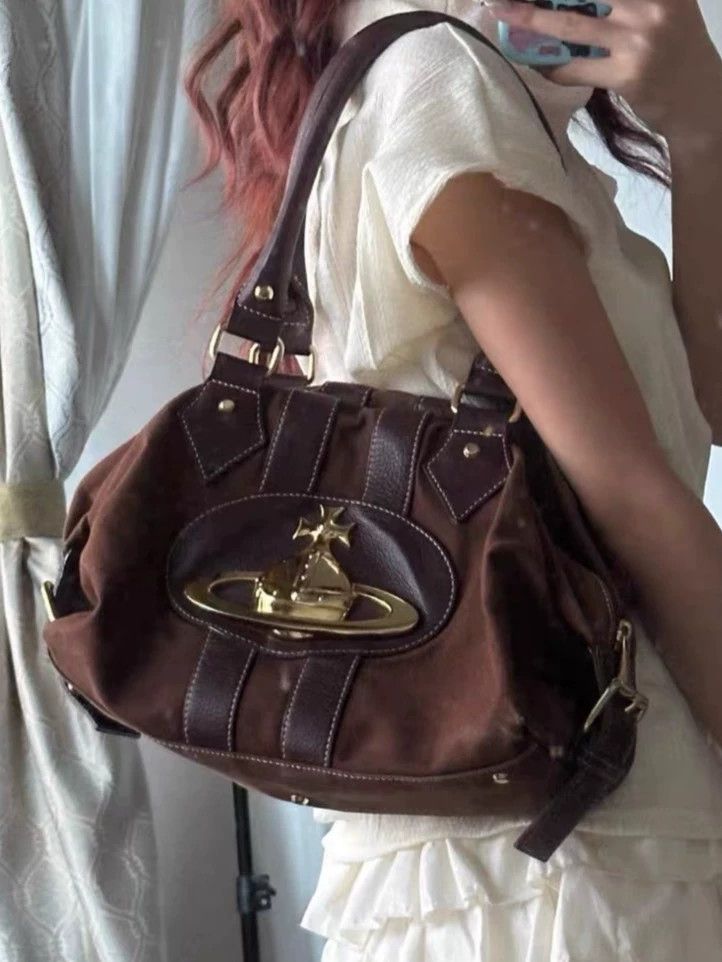 Vivienne Westwood vivienne westwood size os Brown giant golden Saturn orb Bos Size ONE SIZE - 3 Thumbnail