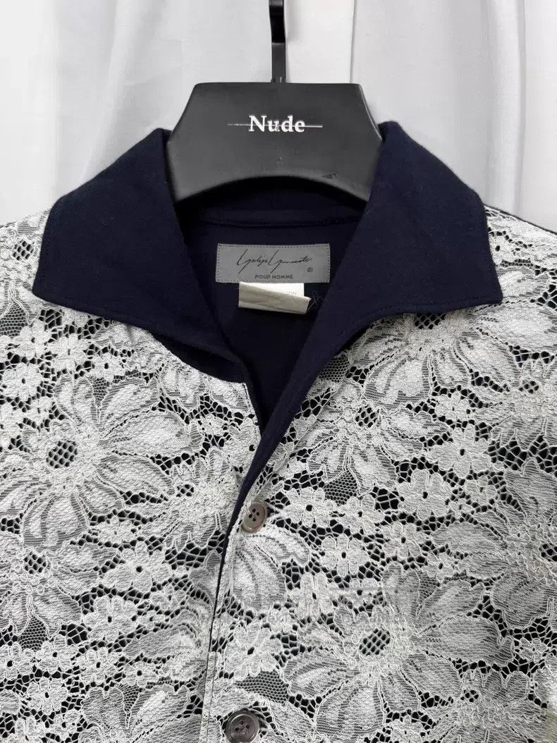 Yohji Yamamoto Yohji Yamamoto lace panel shirt early cotton with distinct Size US M / EU 48-50 / 2 - 7 Thumbnail