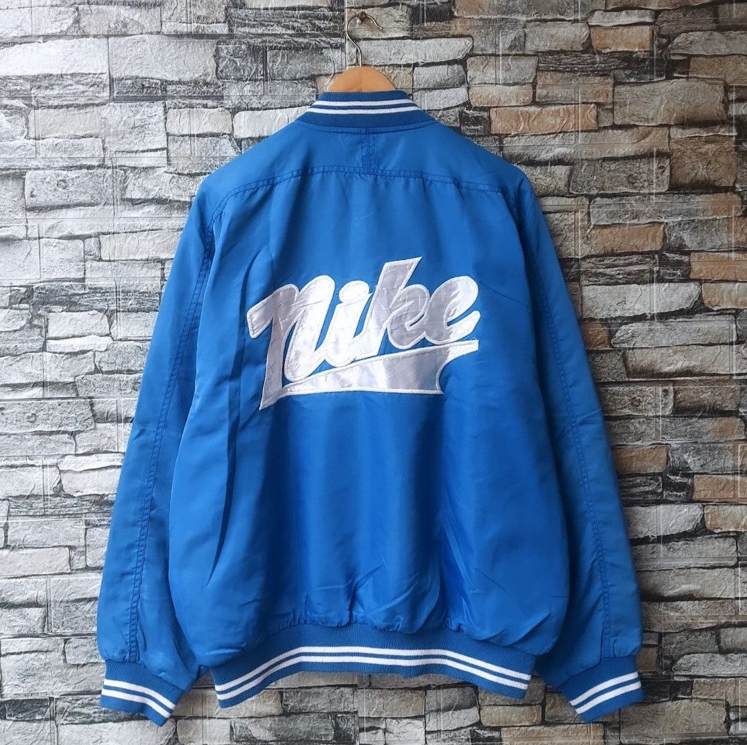 Nike 🔥RARE🔥Vintage 90s NIKE Varsity Jacket Size US L / EU 52-54 / 3 - 1 Thumbnail