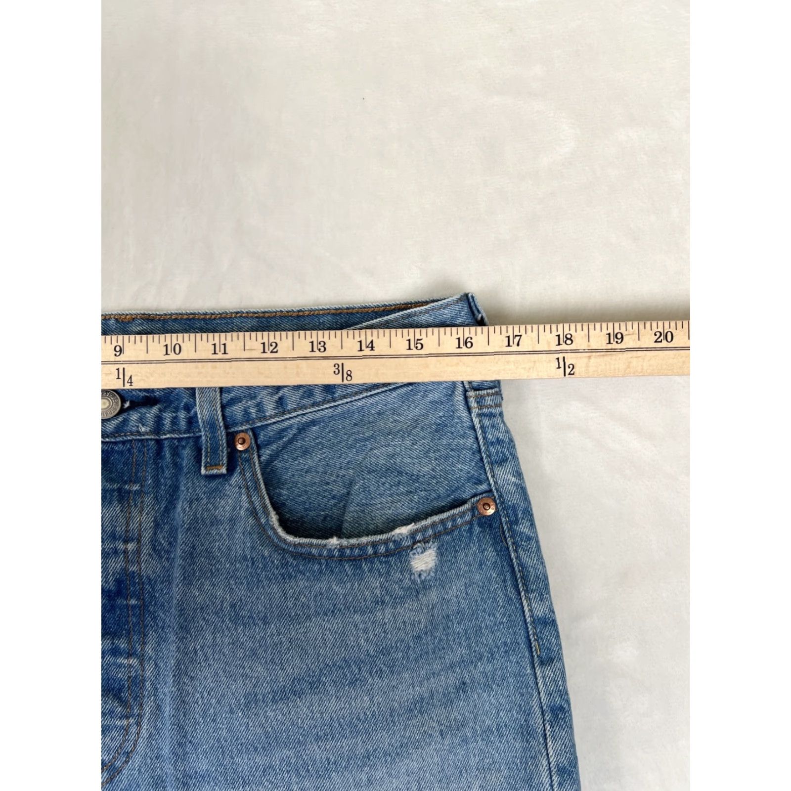 Levi's Levi's 501 Skinny Jeans Women's 31x26 Blue High Rise Distressed Denim Size 24" / US 00 / IT 34 - 3 Thumbnail