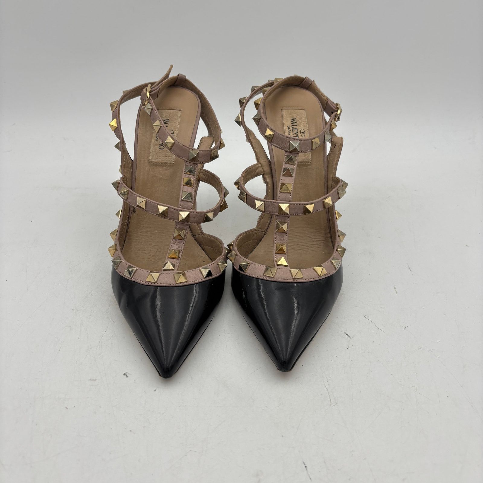 Giovanni Valentino Valentino Garavani Rockstud Ankle Strap Heels Women's 39.5 Size US 9.5 / IT 39.5 - 2 Thumbnail