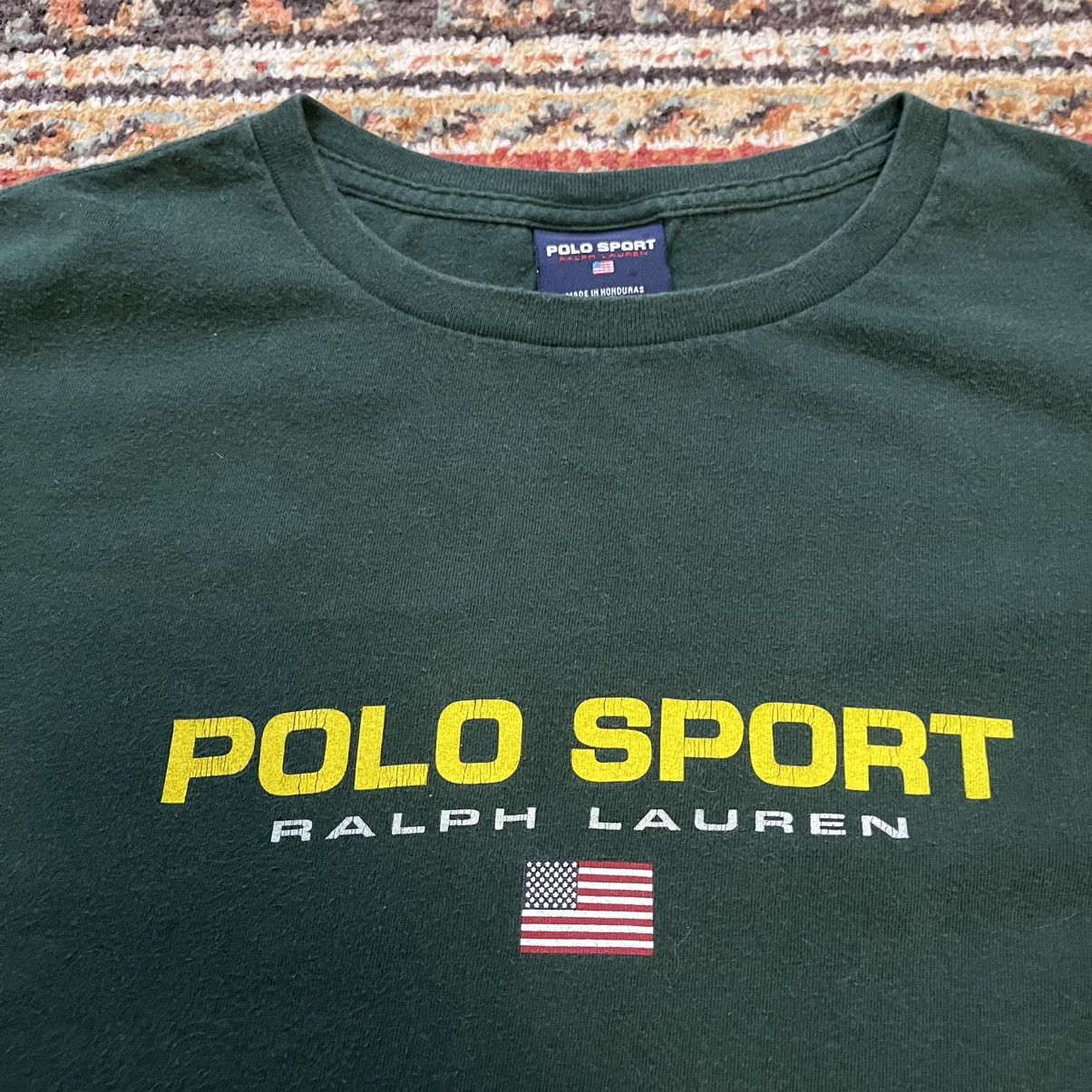 Polo Ralph Lauren × Vintage Vintage Polo Sport Ralph Lauren Green Spell out Shirt Size US M / EU 48-50 / 2 - 3 Thumbnail