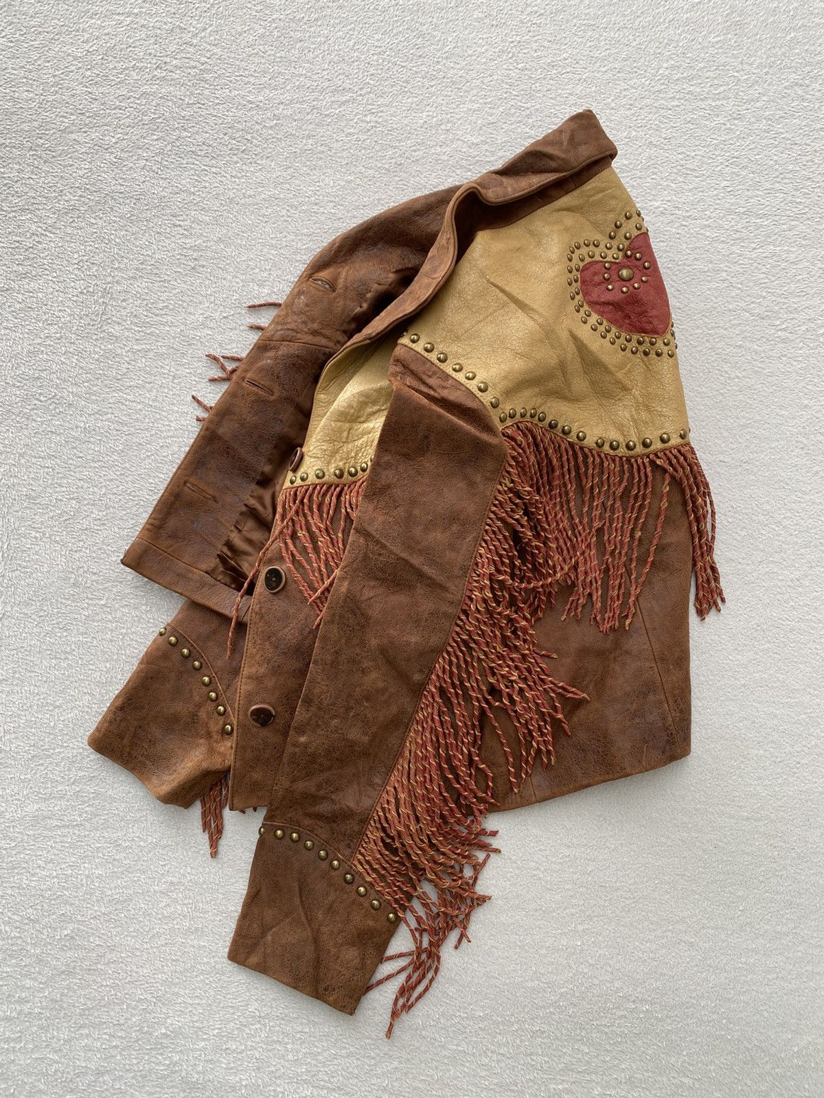 Scully 1980s- Scully- Fringed Cropped Leather Jacket Size US M / EU 48-50 / 2 - 1 Thumbnail
