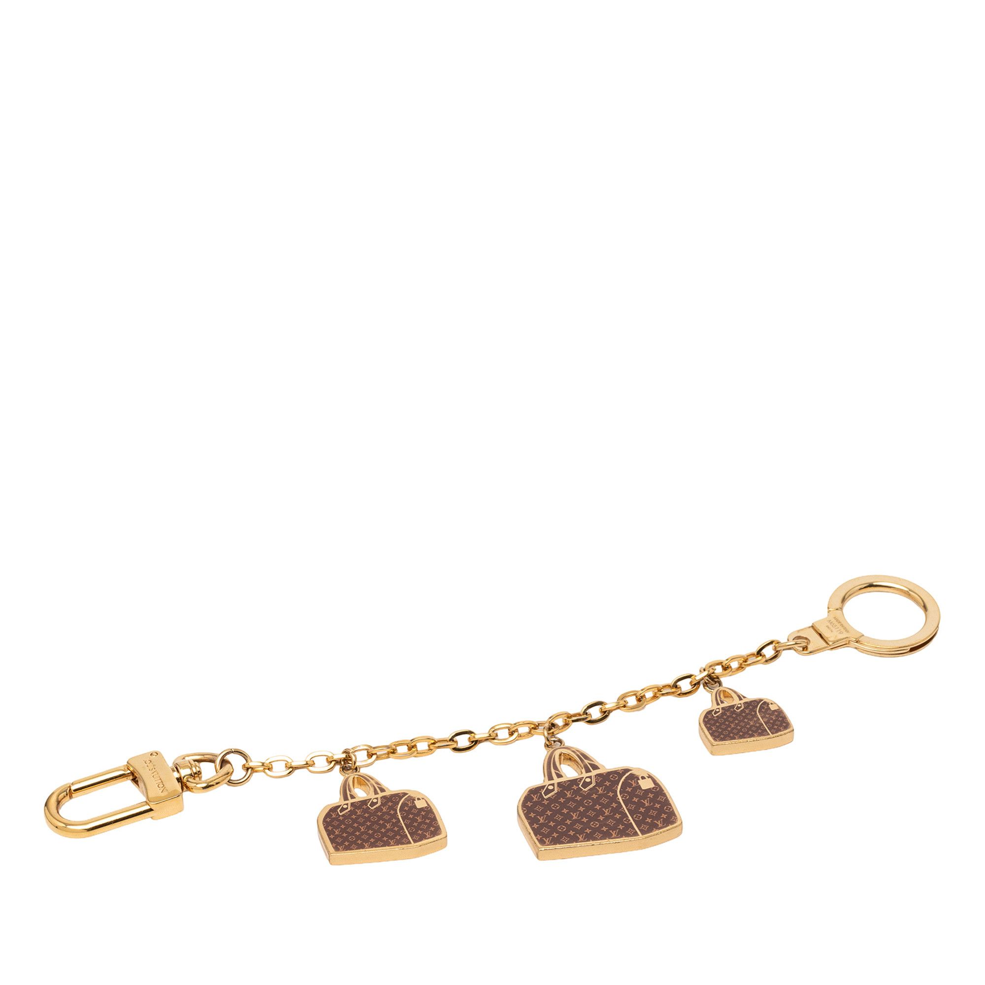 Louis Vuitton Louis Vuitton Gold Plated Monogram Speedy Trio Chain Bag Charm Size ONE SIZE - 1 Thumbnail
