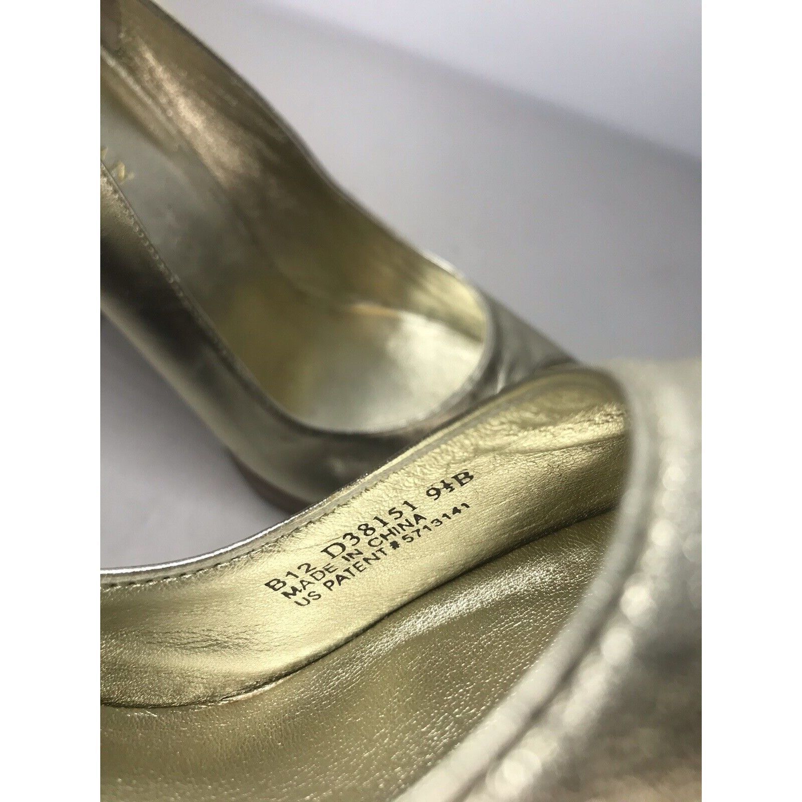 Cole Haan Cole Haan Air Gold Metallic Leather PeepToe Stiletto Heels W Size US 9.5 / IT 39.5 - 17 Thumbnail