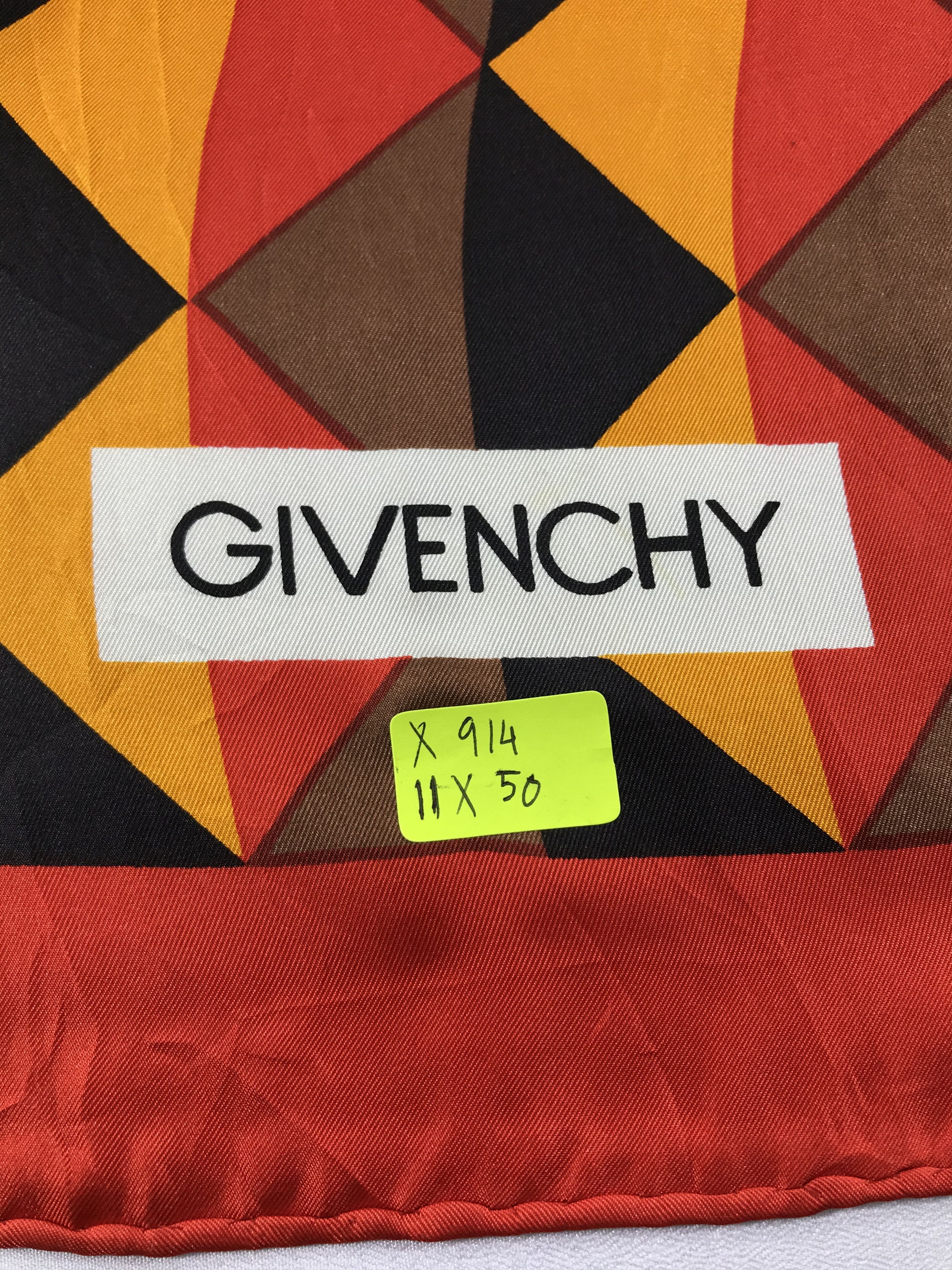 Vintage Vintage Givenchy Silk Scarf Size ONE SIZE - 5 Thumbnail
