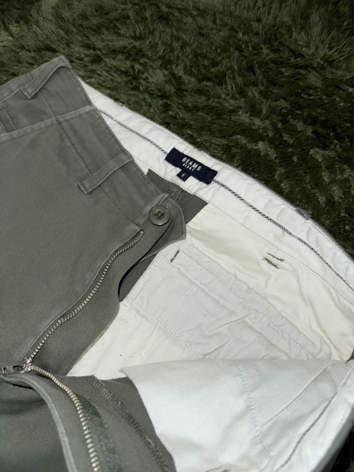 Beams Japan [S] BEAMS HEART JAPAN cotton blended chino pants olive Size US 29 - 3 Thumbnail