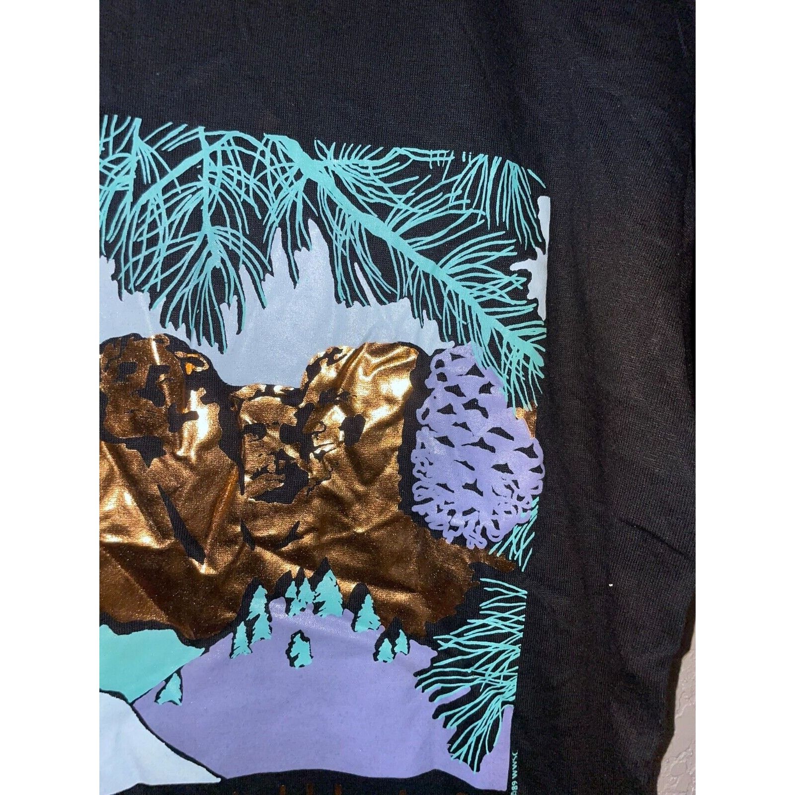 Jerzees Vintage Mount Rushmore Shirt Black Hills Graphic Black Tee Size US M / EU 48-50 / 2 - 4 Thumbnail