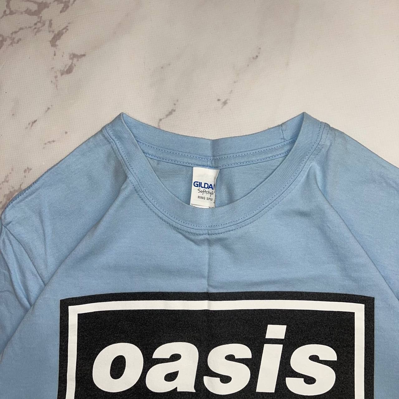 Vintage Oasis Classic Band Logo Blue T-Shirt Size Medium Size US M / EU 48-50 / 2 - 8 Thumbnail