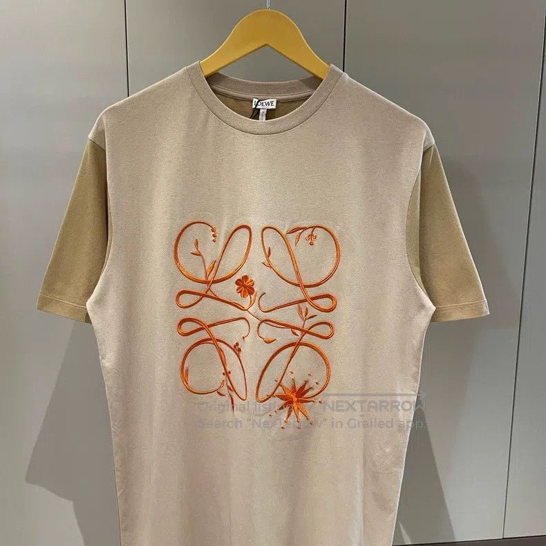 Loewe Loewe Brown-green patchwork embroidered flower logo short- Size XS / US 0-2 / IT 36-38 - 2 Thumbnail