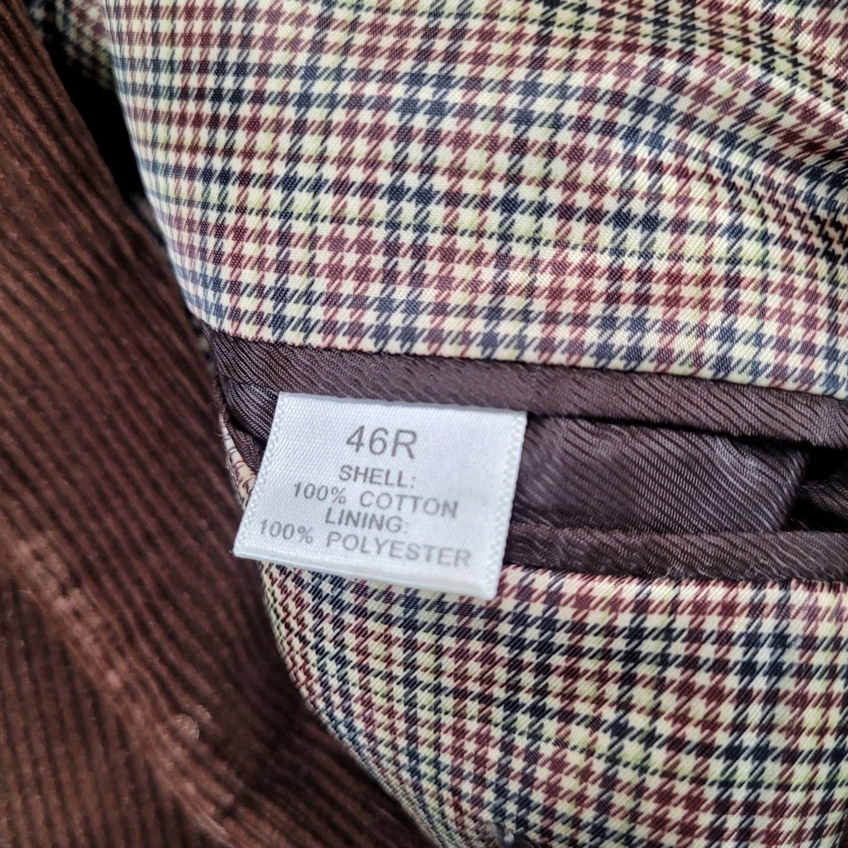 Vintage VINTAGE Saddlebred Blazer Jacket Brown Corduroy Two Button Notch Lapel Sport Coat Mens 46 Size 46R - 4 Thumbnail