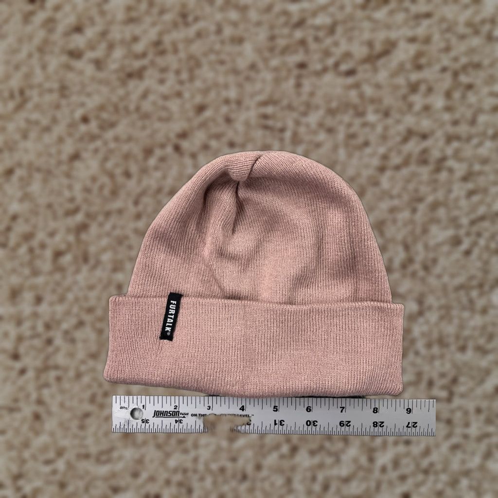 Pinko Furtalk Beanie Hats One Size Pink Knit 100% Acrylic Wool Ski Womens Beanie Mens? Size ONE SIZE - 1 Thumbnail