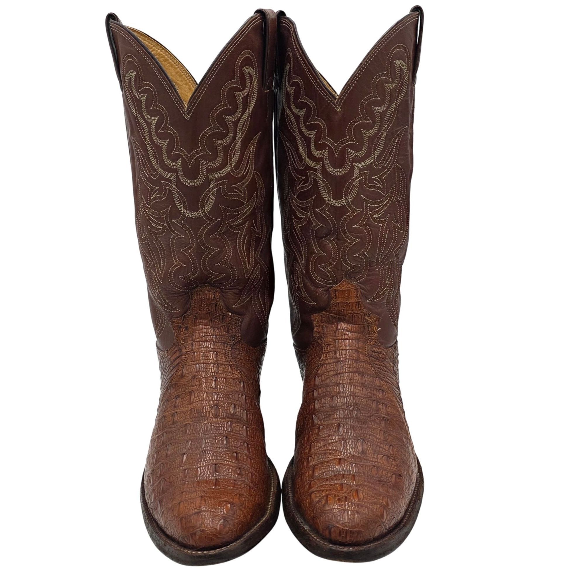 Justin Boots Vintage Justin Boots Rare Exotic Hornback Alligator Men 10D Size US 10 / EU 43 - 8 Thumbnail