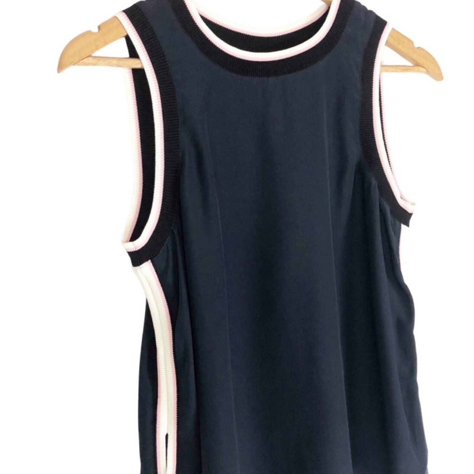 Cinq a Sept New with tags Cinq A Sept Women’s Nicola Striped-Trim Tank Size XS / US 0-2 / IT 36-38 - 7 Thumbnail