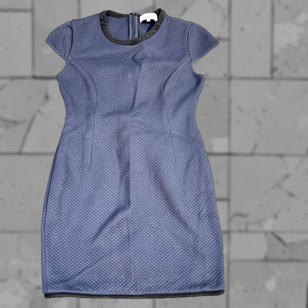 3.1 Phillip Lim 3.1 Phillip Lim Womens Dress Cap Sleeve Sheath Quilted Blue 6 Casual Party/Cocktail Crew Neck Long 100% Cotton Vintage No Size M / US 6-8 / IT 42-44 - 1 Thumbnail