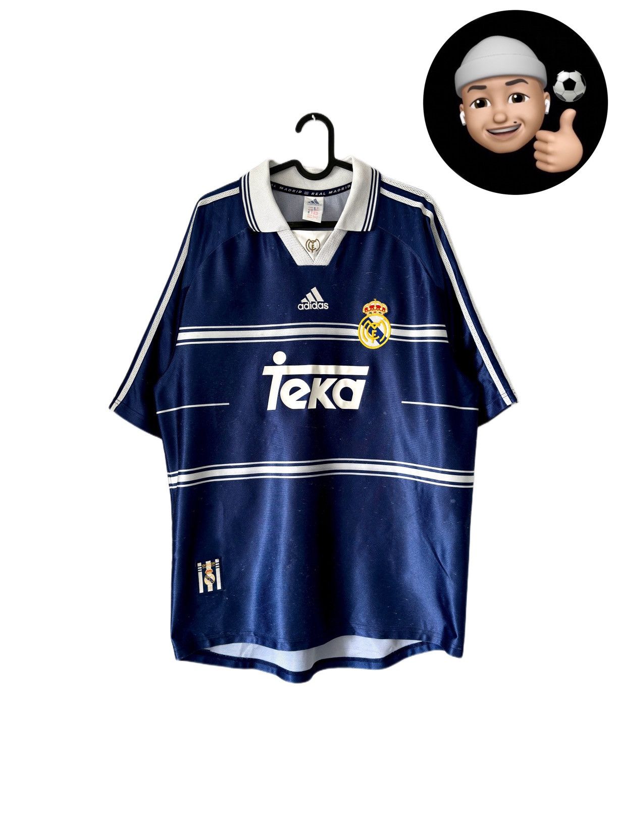 Adidas × Vintage 1999 1998 Real Madrid Adidas Retro Vintage Soccer Jersey Kit Size US L / EU 52-54 / 3 - 1 Thumbnail