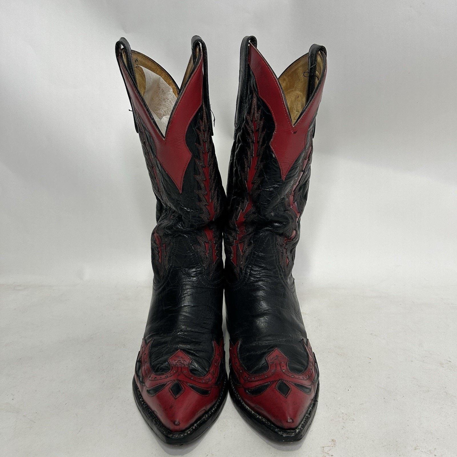 Tony Lama Tony Lama Classic 3866 Firewalker Cowboy Boots “Black Red” Size US 8 / EU 41 - 2 Thumbnail