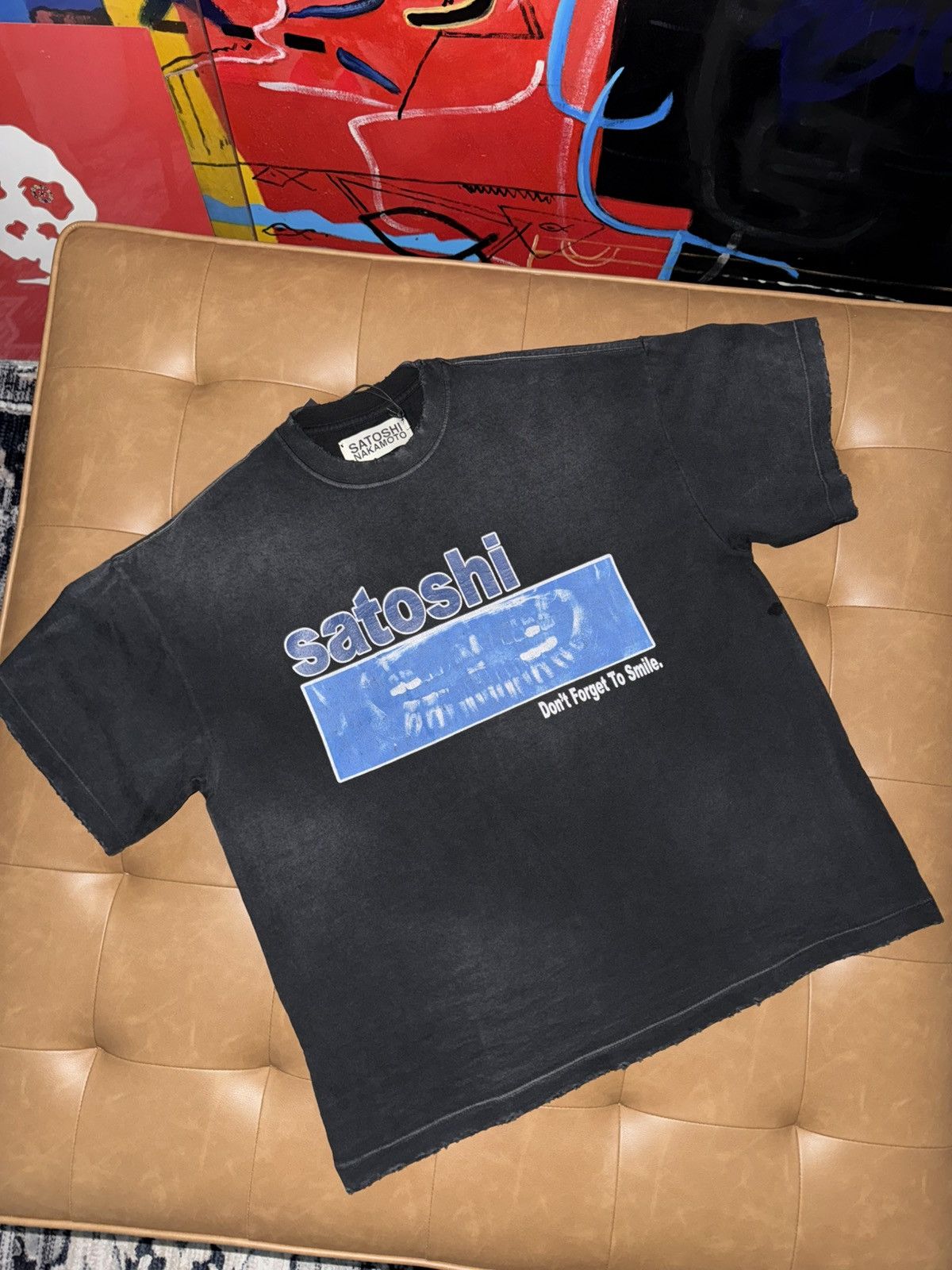 Satoshi Nakamoto Satoshi Samsung split graphic T | Grailed