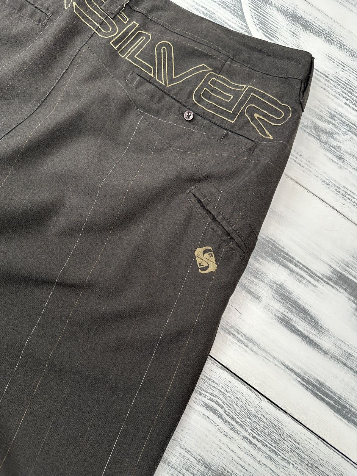 Quiksilver QUIKSILVER Big Embroidered Logo Striped Brown Pants Men’s 34 Size US 34 / EU 50 - 10 Thumbnail