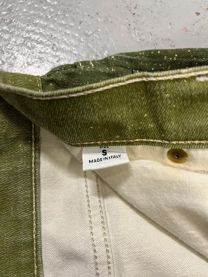 Roberto Cavalli 2000s Roberto Cavalli Gradient Green Glitter Pants Size 26" / US 2 / IT 38 - 11 Thumbnail