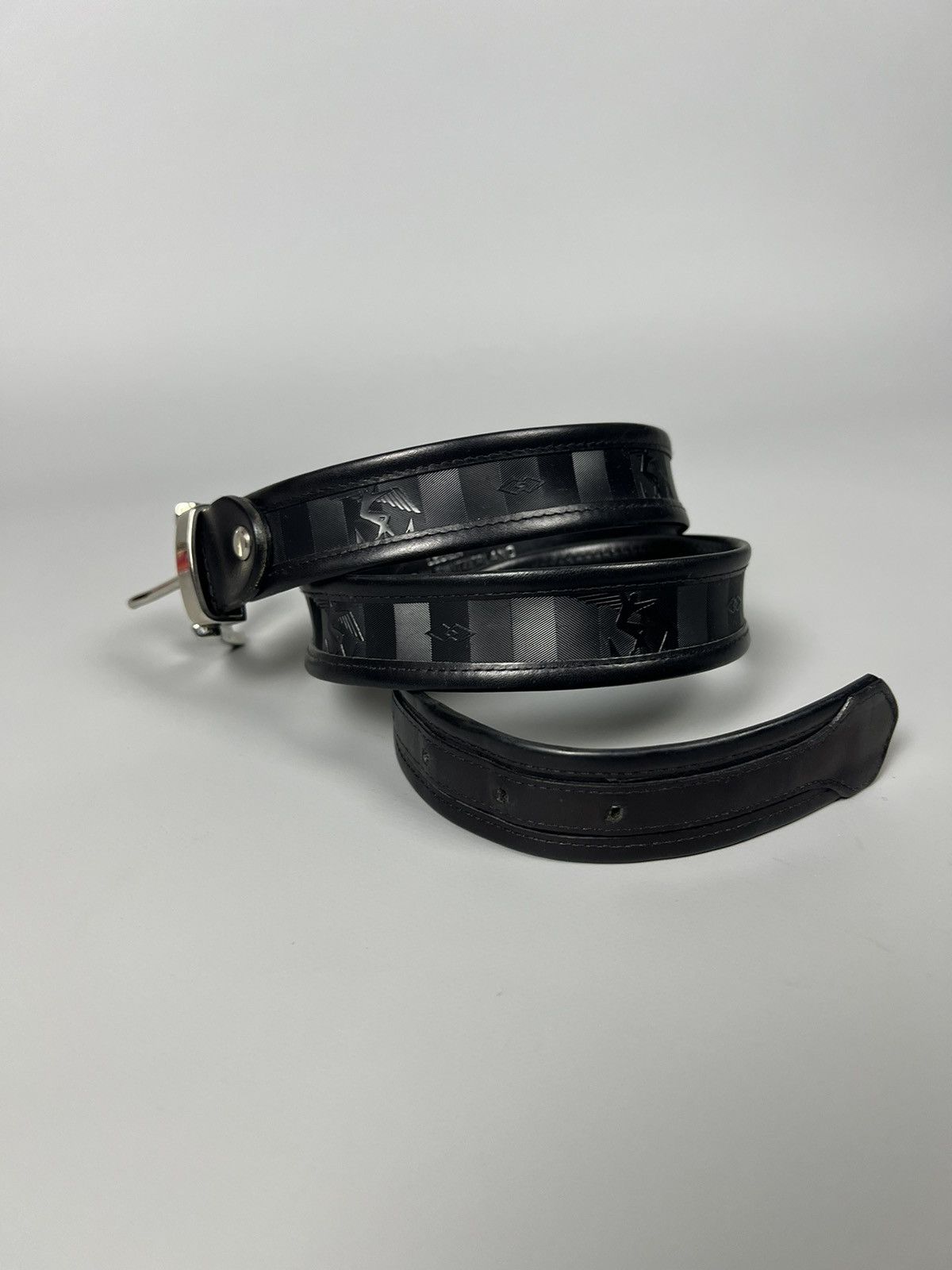 Maison Mollerus Maison Mollerus Black Leather Monogram Belt Size ONE SIZE - 1 Thumbnail