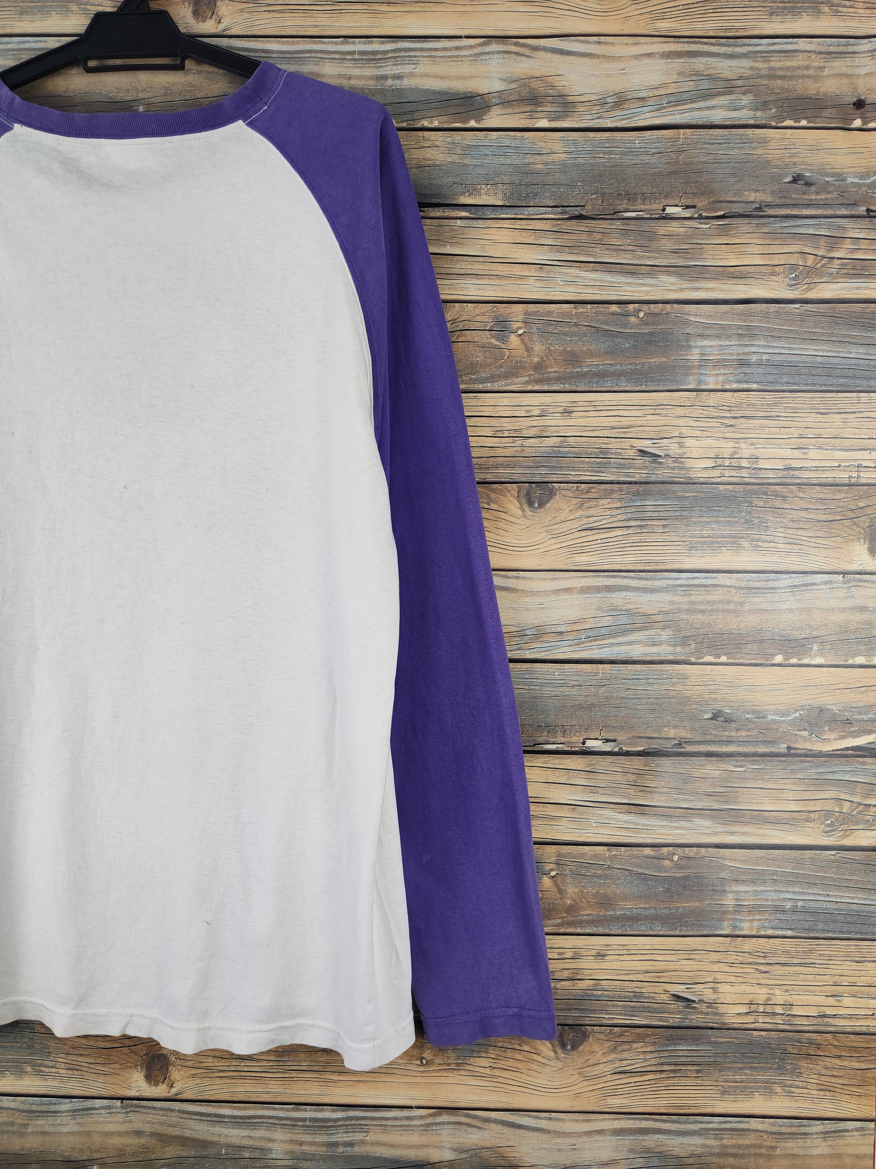 Converse DL Converse Purple White Long Sleeve T-shirts #1396 Size US L / EU 52-54 / 3 - 10 Thumbnail