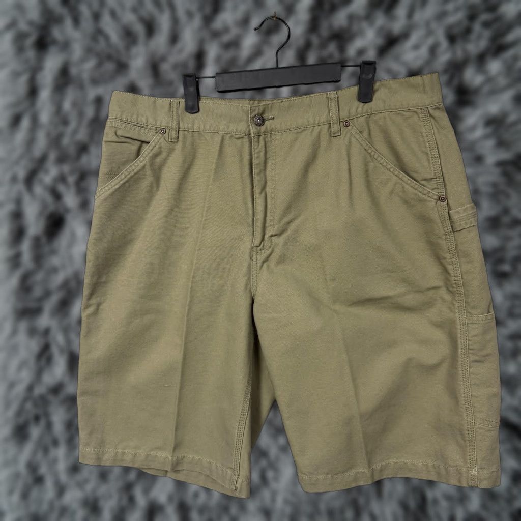 Route 66 Route 66 Cargo Shorts Mens 40x12 Green Canvas Workwear Summer Y2K Pockets Front Zip Fly Belt Loop Casual Classic Size US 40 / EU 56 - 1 Thumbnail