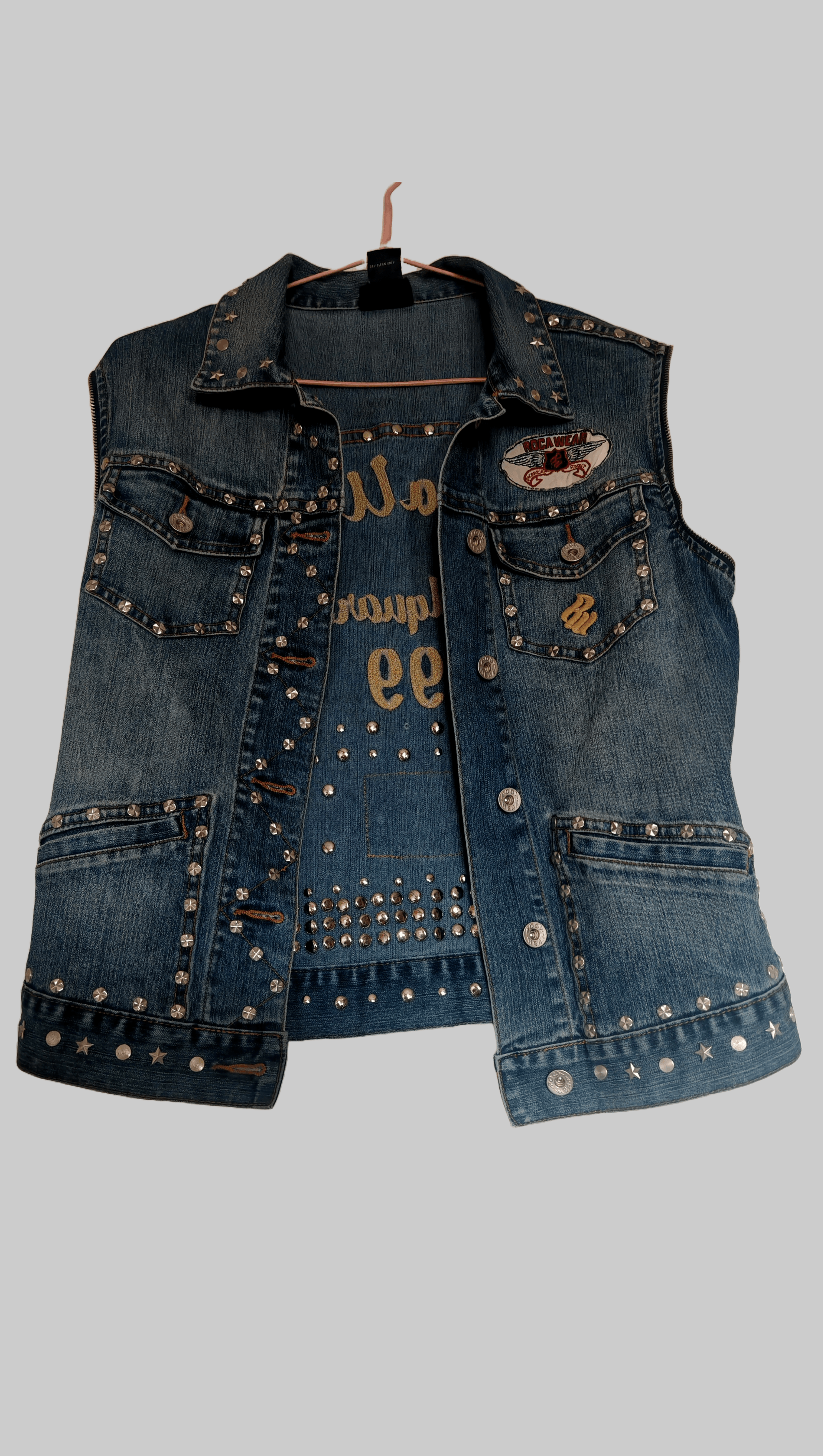 Rocawear Rare VTG Roca Wear Headquarters 99 Denim Studded Vest size L Size L / US 10 / IT 46 - 5 Thumbnail