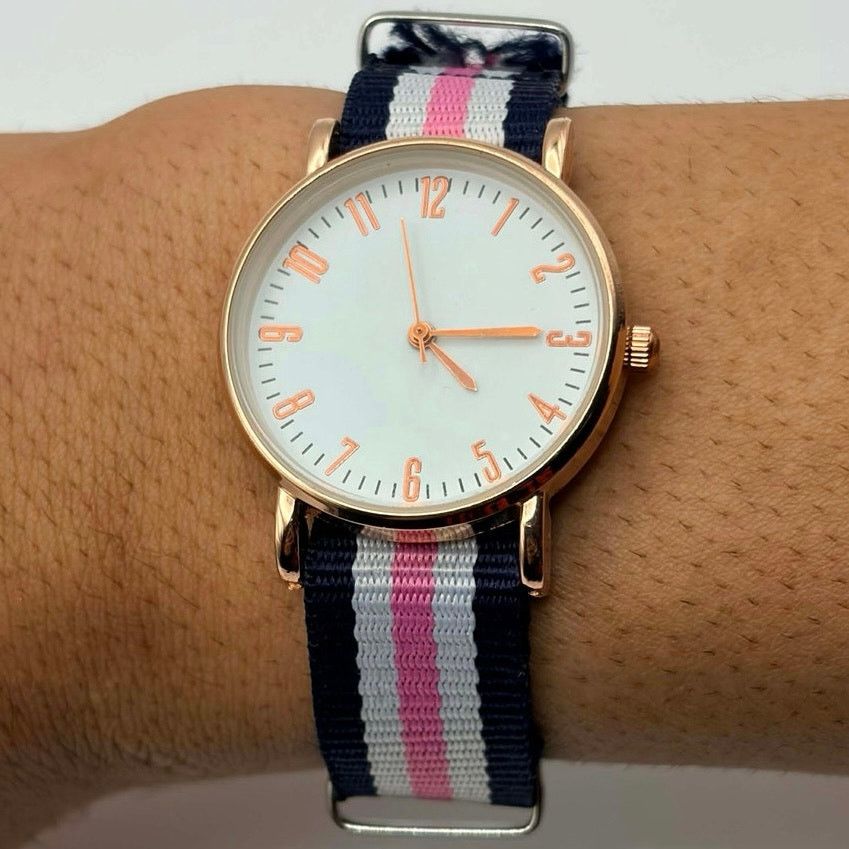 Other Gold & Pink Striped Watch Size ONE SIZE - 1 Thumbnail