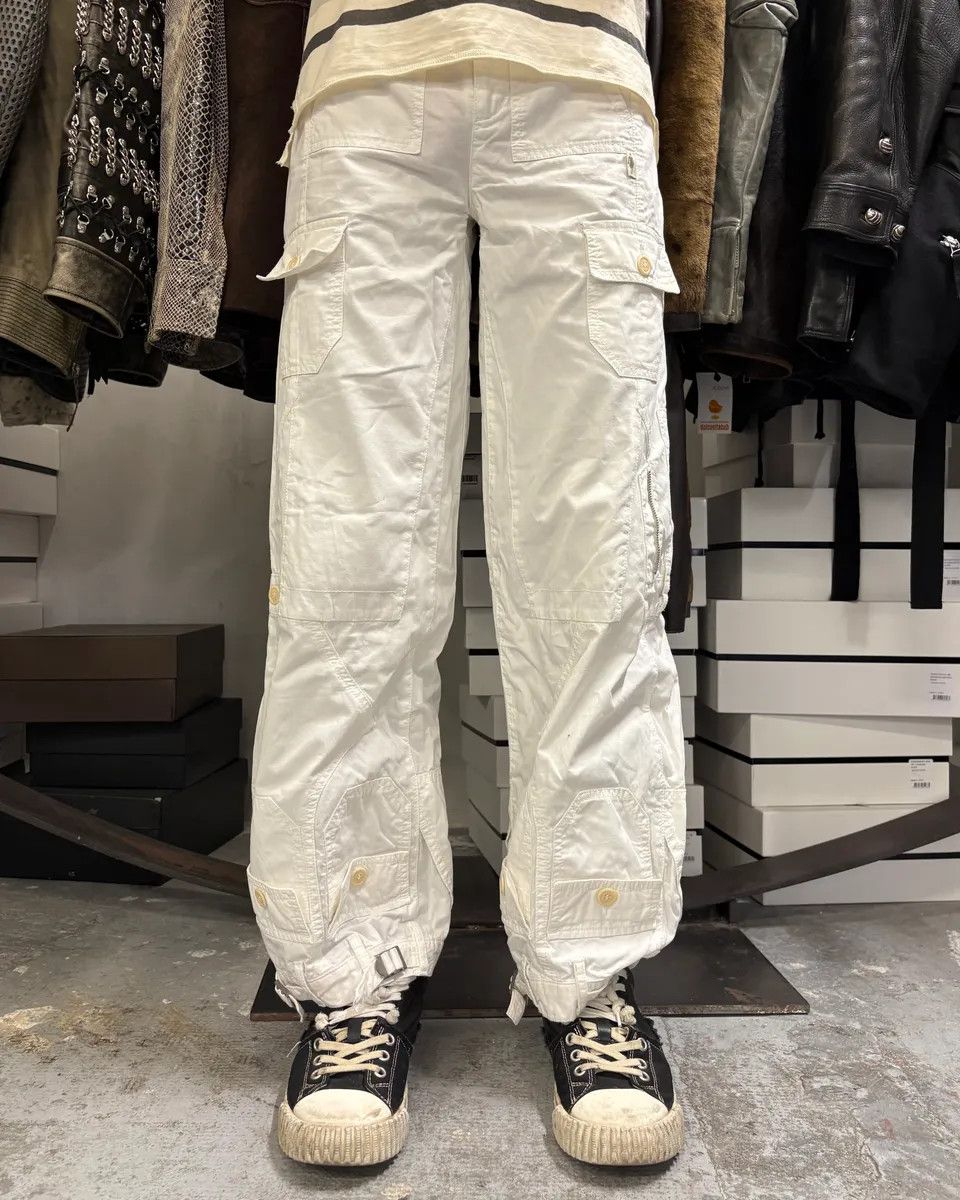 Designer × Jean Paul Gaultier × Vintage Jean Paul Gaultier Trompe L Oeil Pockets Cargo White Pants Size US 30 / EU 46 - 2 Thumbnail