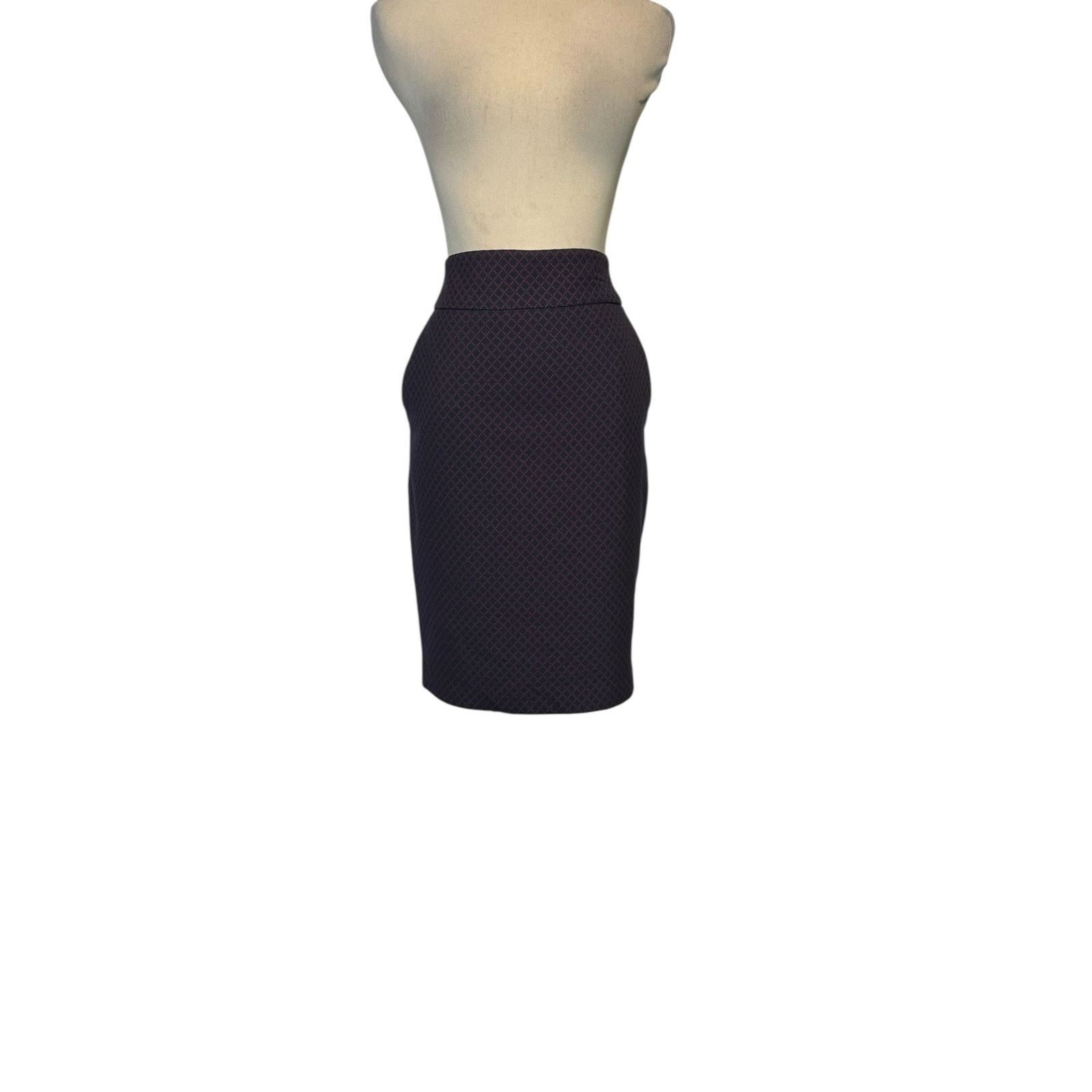Express Express blue red geometrical print pencil skirt size 4 Size 27" / US 4 / IT 40 - 10 Thumbnail