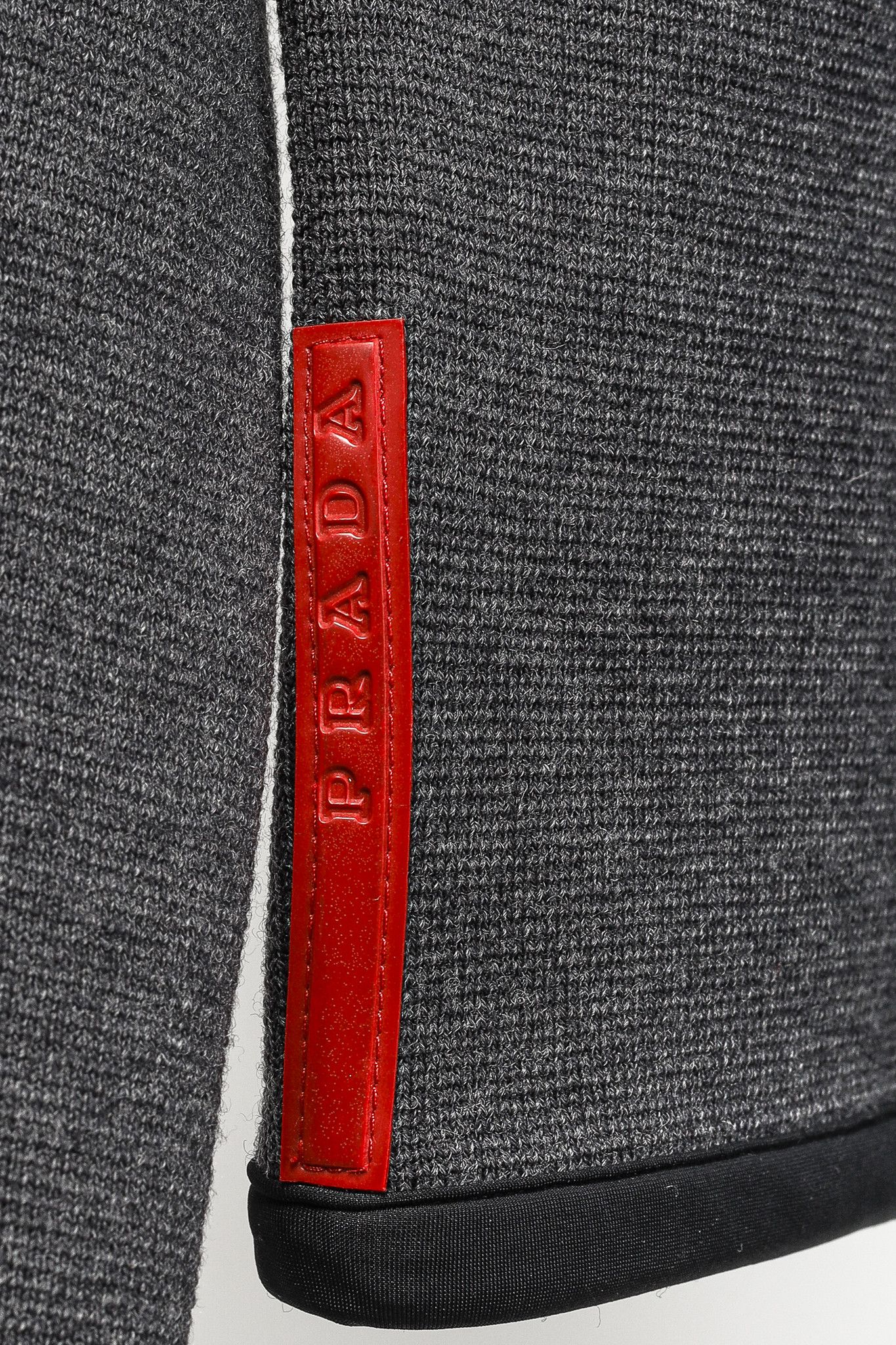 Prada Prada Charcoal Marled-Wool-Knit Mock-Neck Zip Jacket Size M / US 6-8 / IT 42-44 - 7 Thumbnail