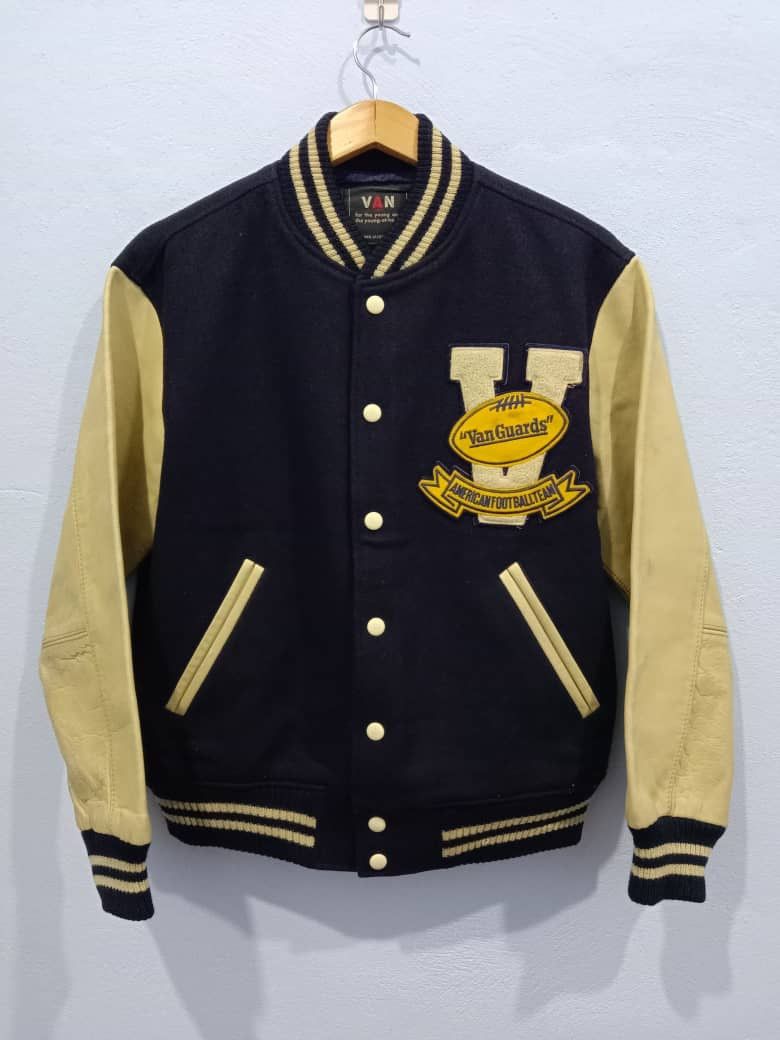 Vintage VINTAGE VAN JAC VAN GUARDS VARSITY MLB LEATHER JACKET Size US M / EU 48-50 / 2 - 1 Thumbnail