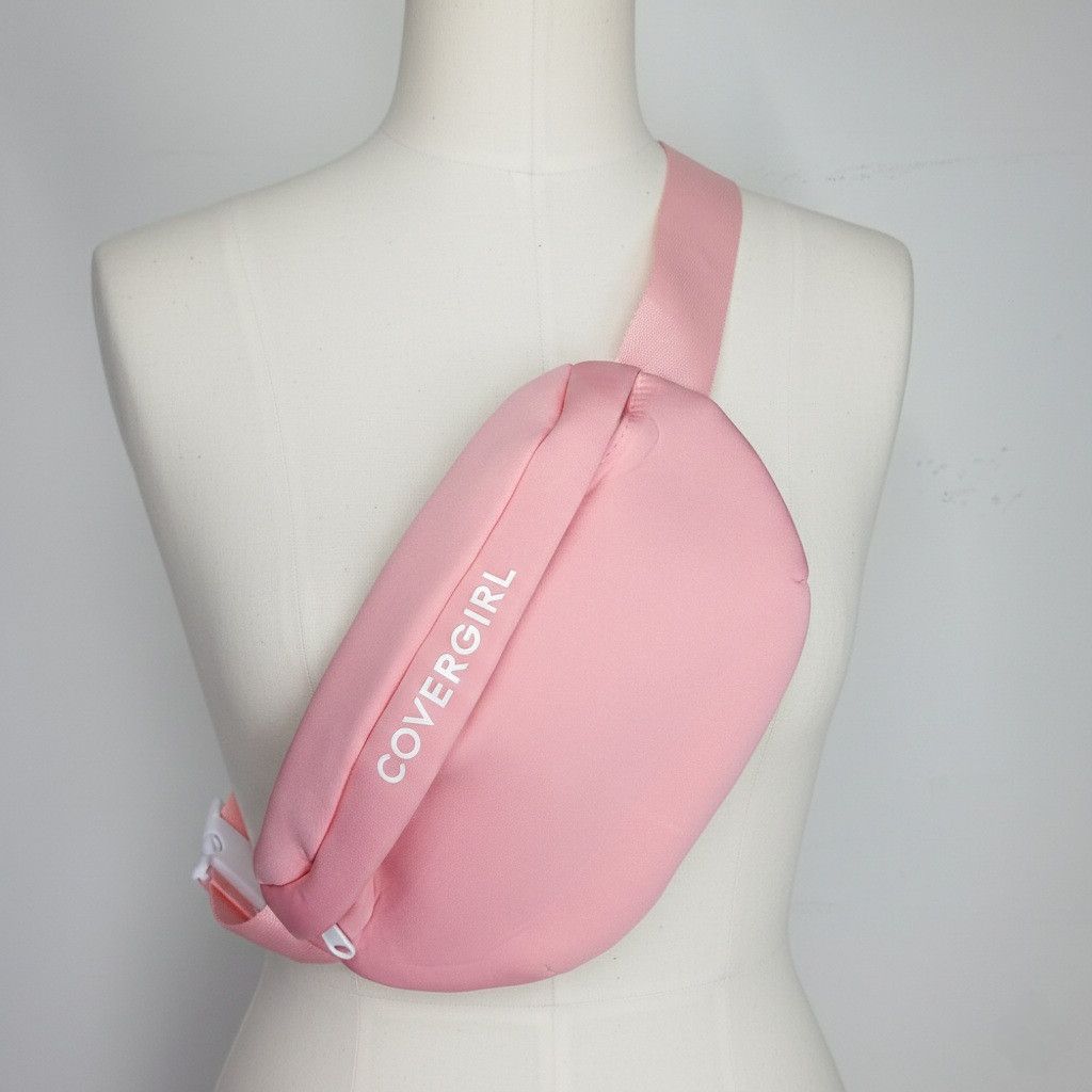 Other Cover Girl Belt Bag Pink Neoprene Clip On Zipper Pocket Pouc Size ONE SIZE - 1 Thumbnail
