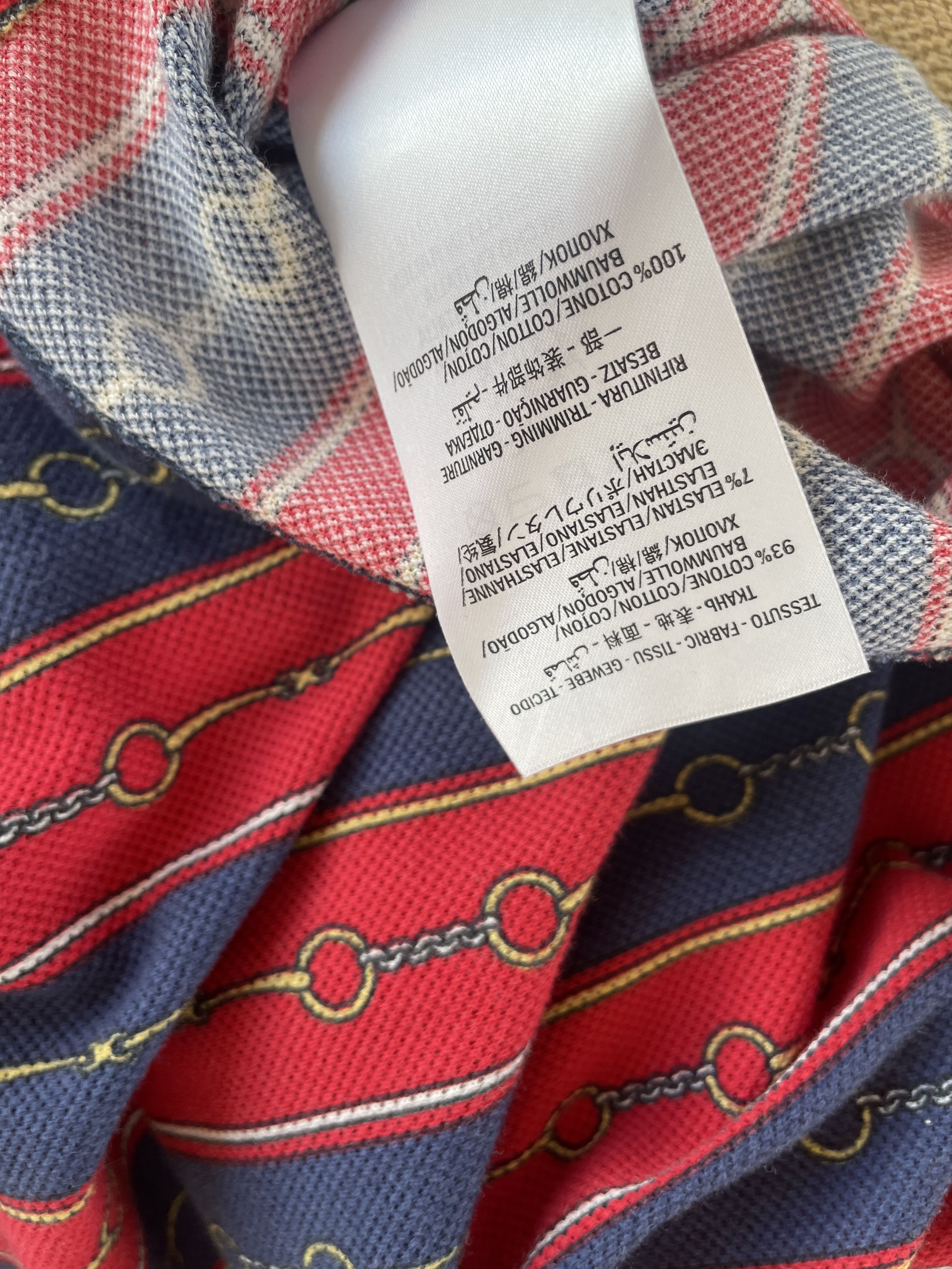 Gucci Gucci Red and Blue Chain Polo Size US L / EU 52-54 / 3 - 5 Thumbnail
