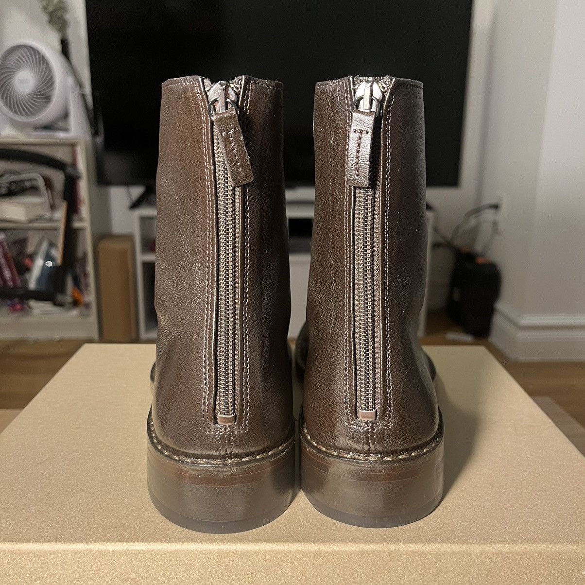 Lemaire Lemaire Piped Zipped Boots in Mushroom Size US 7 / EU 40 - 3 Thumbnail